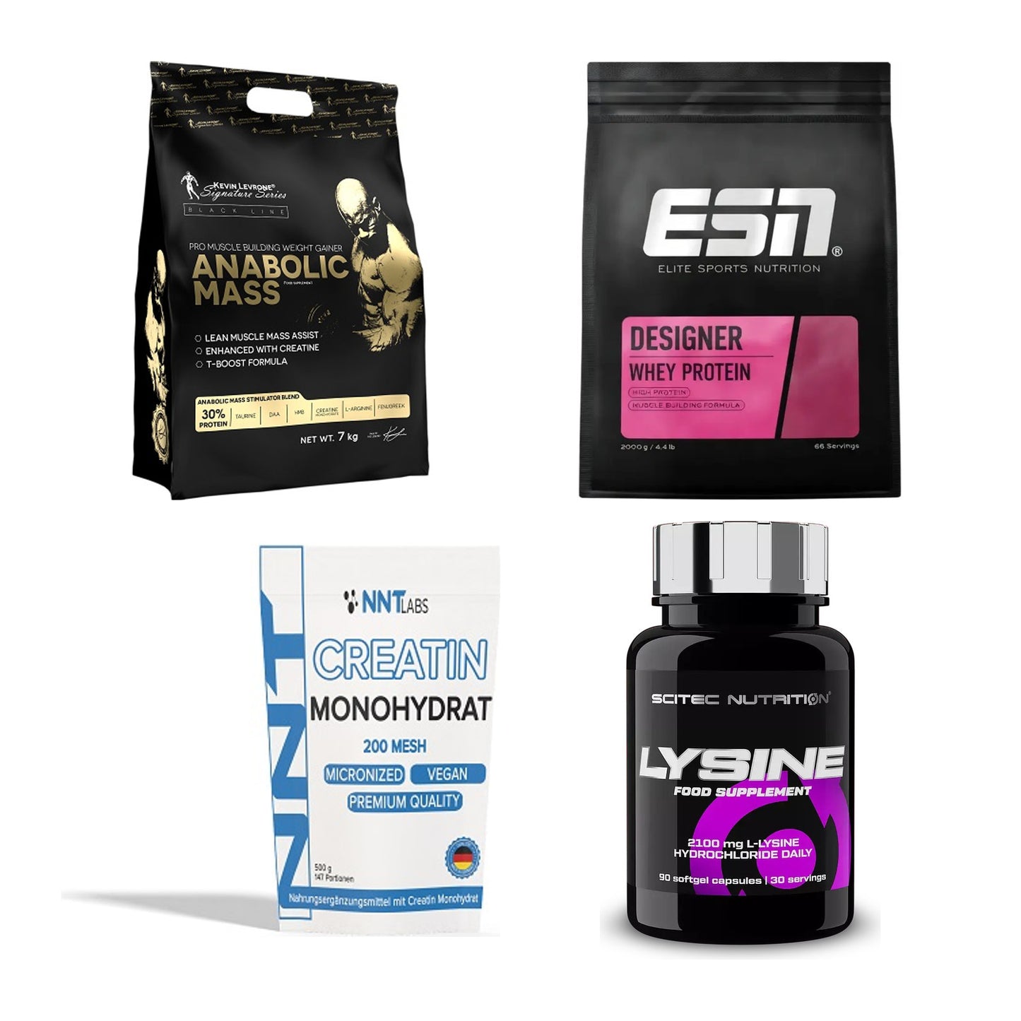 Masseaufbau für Fortgeschrittene: Kevin Levrone Anabolic + 3 weitere – alle enthaltenen Artikel