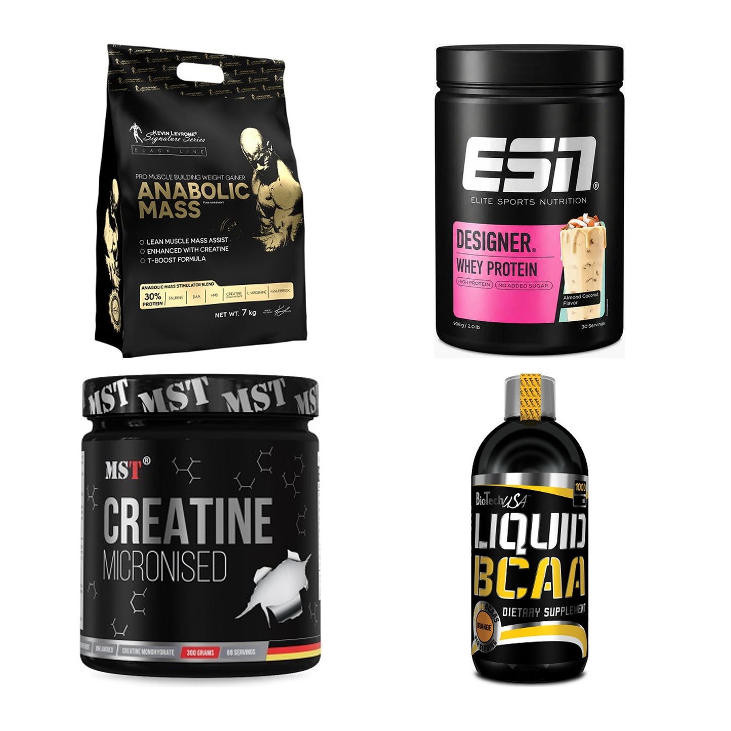 Masseaufbau für Fortgeschrittene: Kevin Levrone Anabolic + 3 weitere – alle enthaltenen Artikel