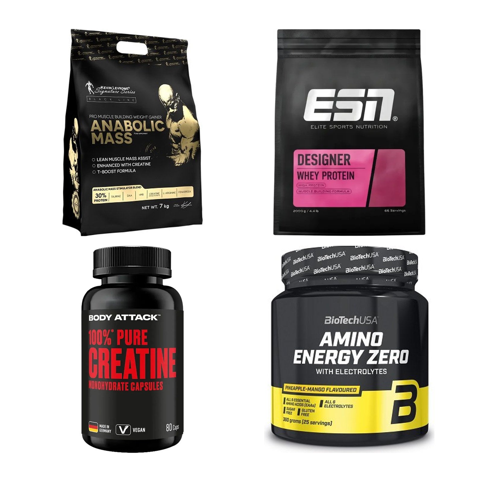 Masseaufbau für Fortgeschrittene: Kevin Levrone Anabolic + 3 weitere – alle enthaltenen Artikel