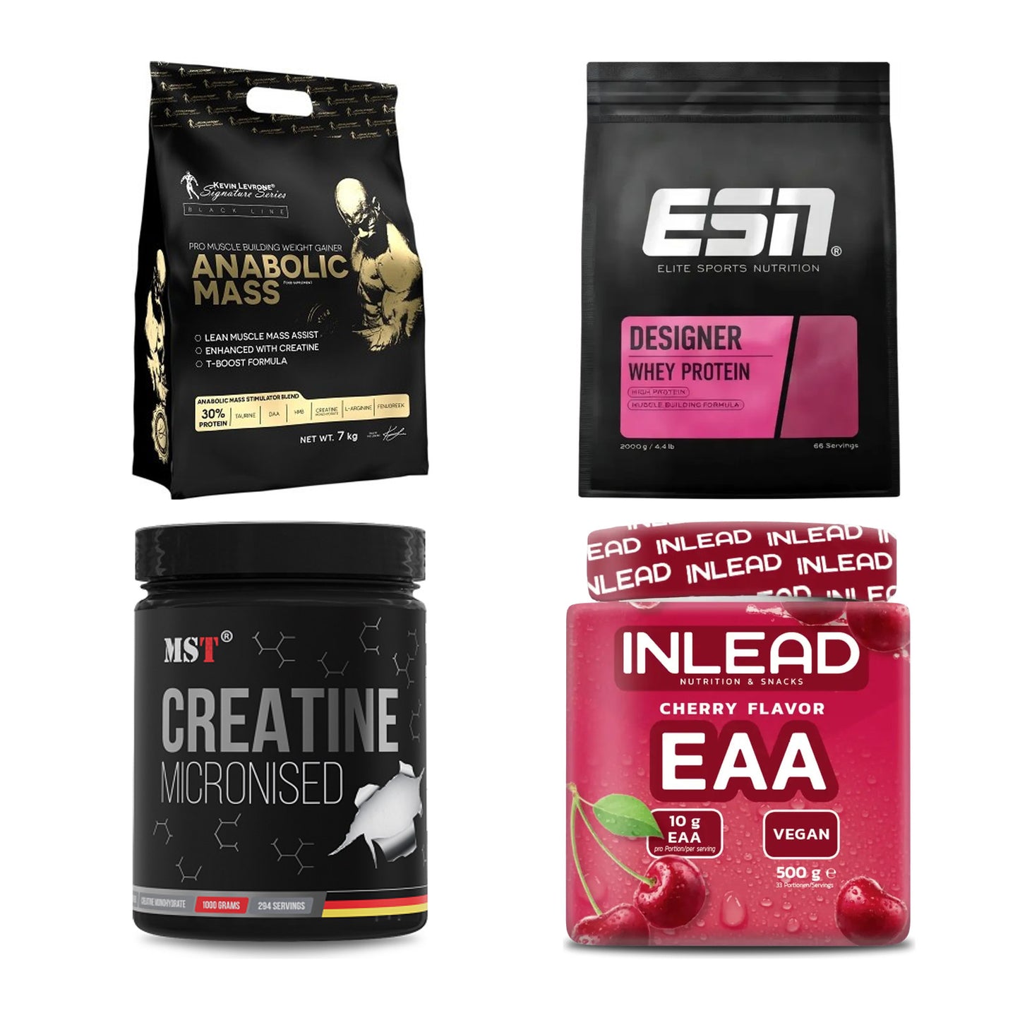 Masseaufbau für Fortgeschrittene: Kevin Levrone Anabolic + 3 weitere – alle enthaltenen Artikel