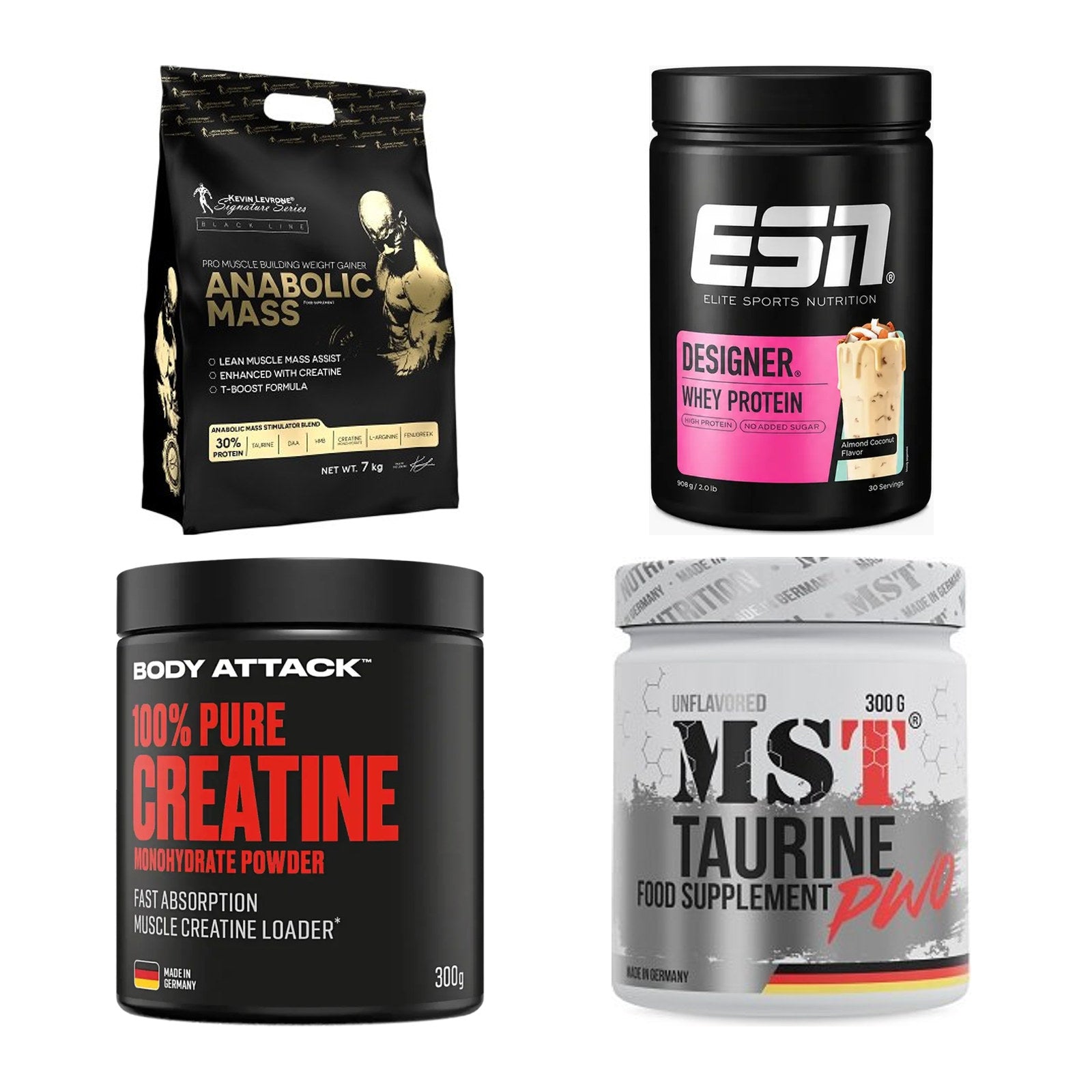 Masseaufbau für Fortgeschrittene: Kevin Levrone Anabolic + 3 weitere – alle enthaltenen Artikel