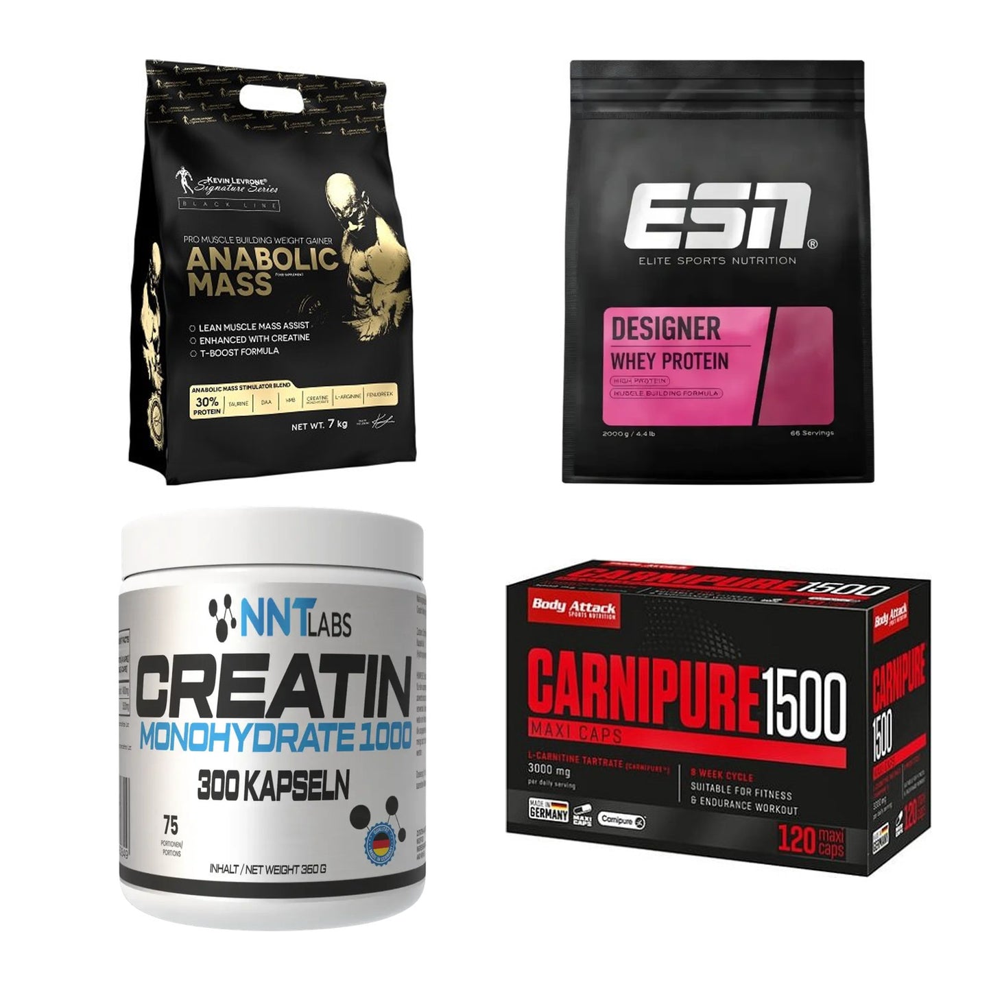 Masseaufbau für Fortgeschrittene: Kevin Levrone Anabolic + 3 weitere – alle enthaltenen Artikel