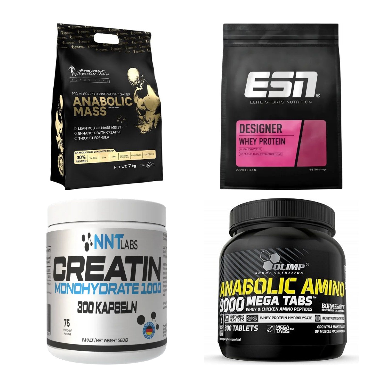Masseaufbau für Fortgeschrittene: Kevin Levrone Anabolic + 3 weitere – alle enthaltenen Artikel