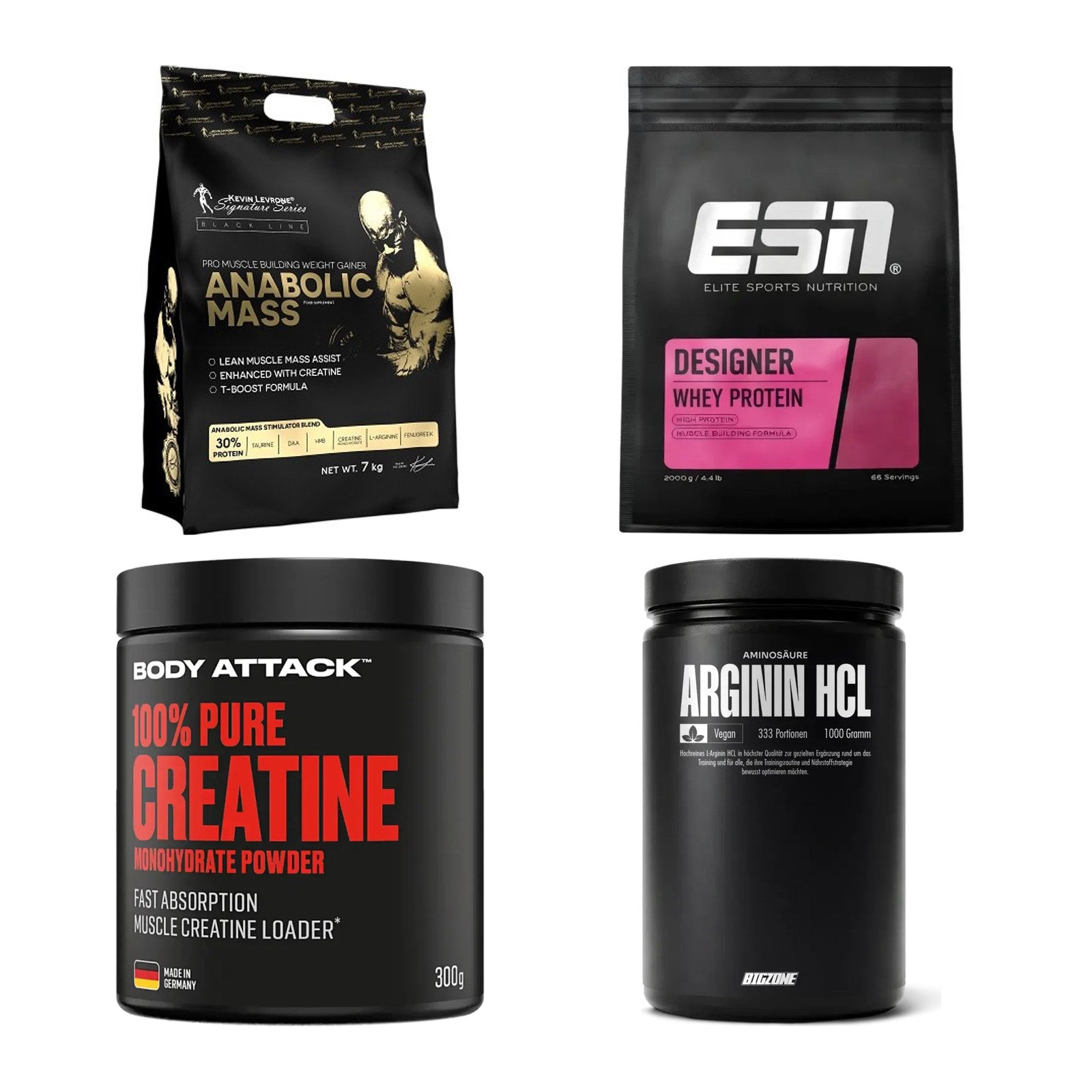 Masseaufbau für Fortgeschrittene: Kevin Levrone Anabolic + 3 weitere – alle enthaltenen Artikel