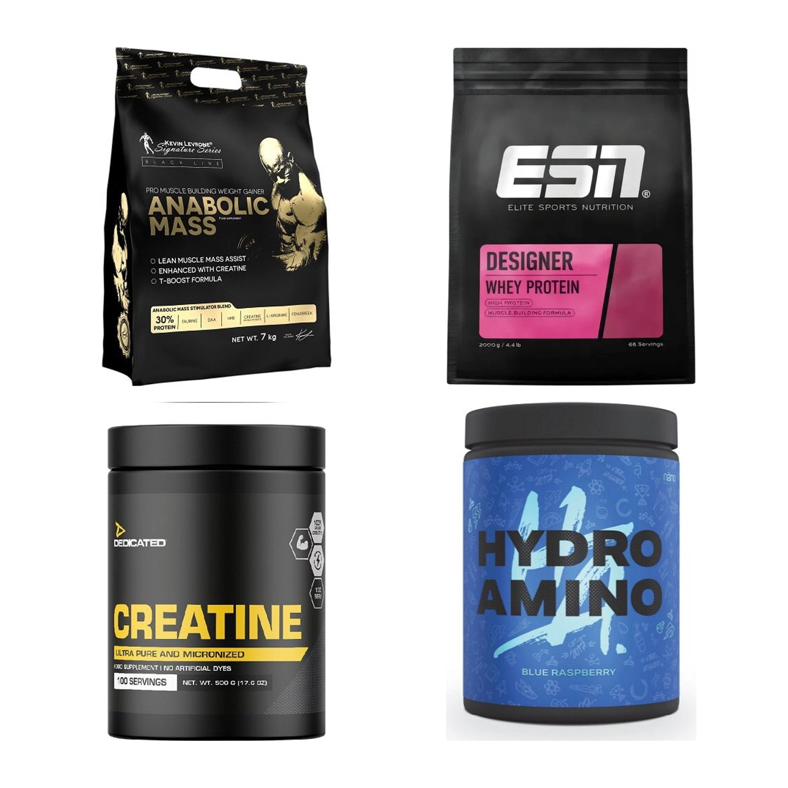 Masseaufbau für Fortgeschrittene: Kevin Levrone Anabolic + 3 weitere – alle enthaltenen Artikel