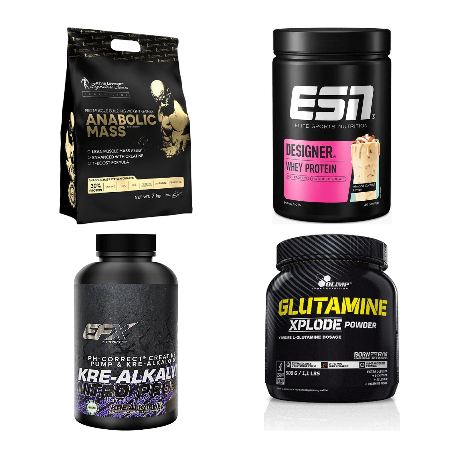 Masseaufbau für Fortgeschrittene: Kevin Levrone Anabolic + 3 weitere – alle enthaltenen Artikel