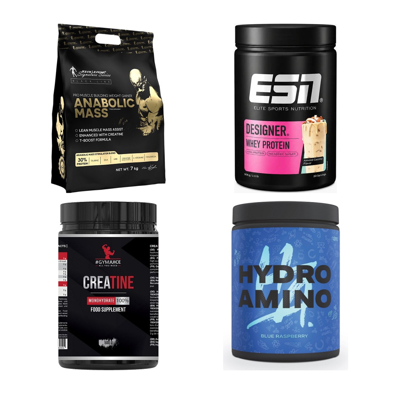 Masseaufbau für Fortgeschrittene: Kevin Levrone Anabolic + 3 weitere – alle enthaltenen Artikel