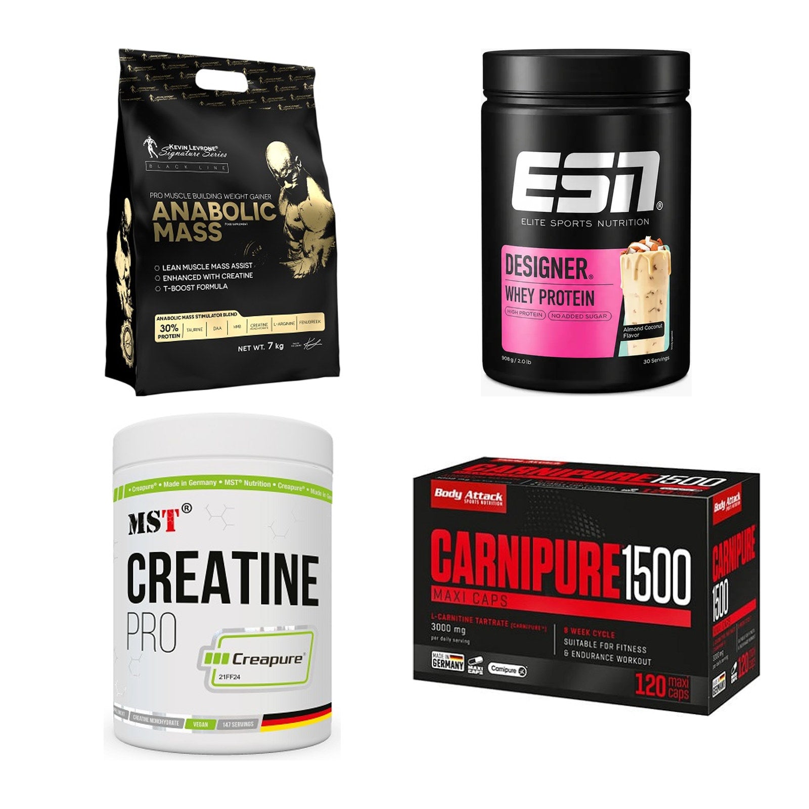 Masseaufbau für Fortgeschrittene: Kevin Levrone Anabolic + 3 weitere – alle enthaltenen Artikel