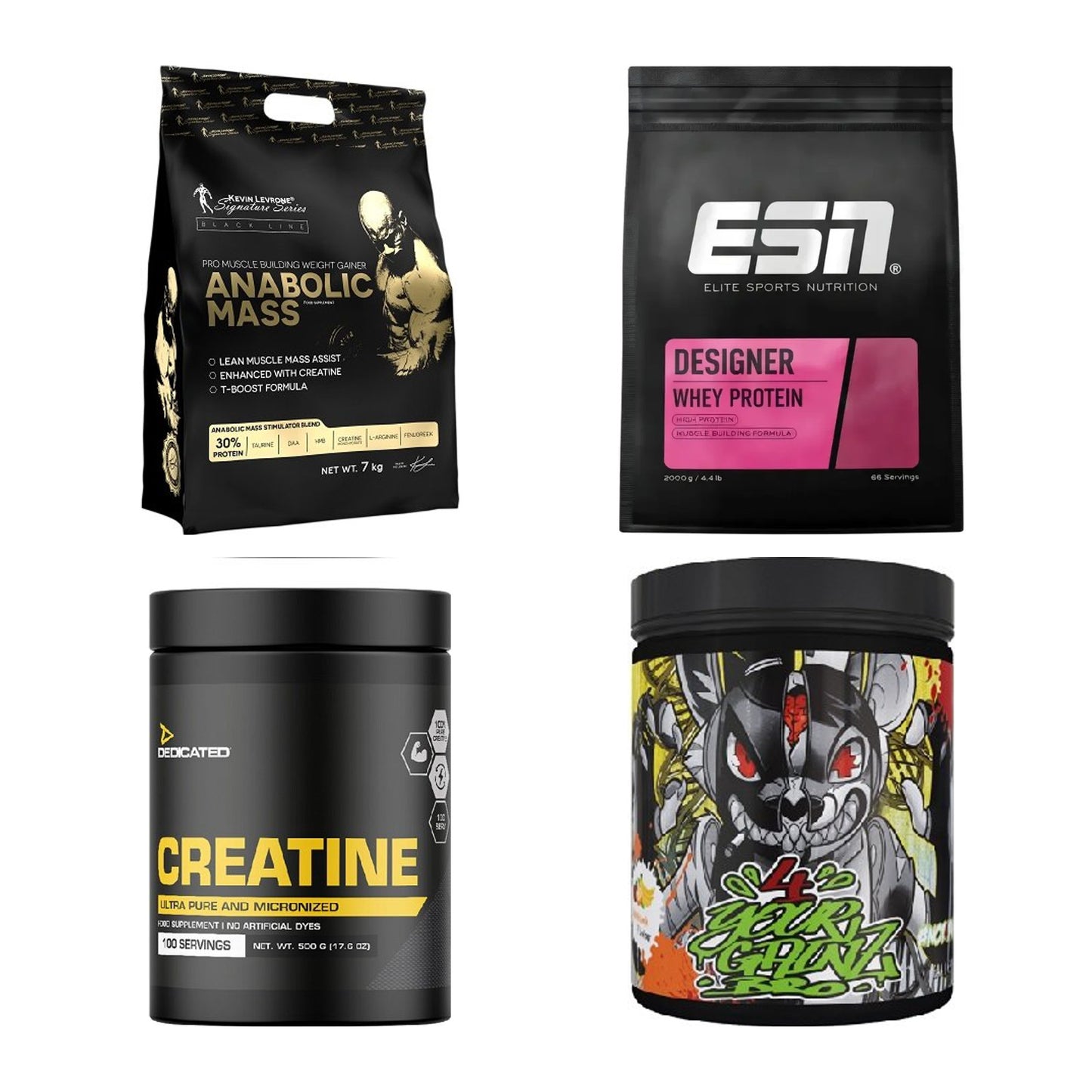 Masseaufbau für Fortgeschrittene: Kevin Levrone Anabolic + 3 weitere – alle enthaltenen Artikel