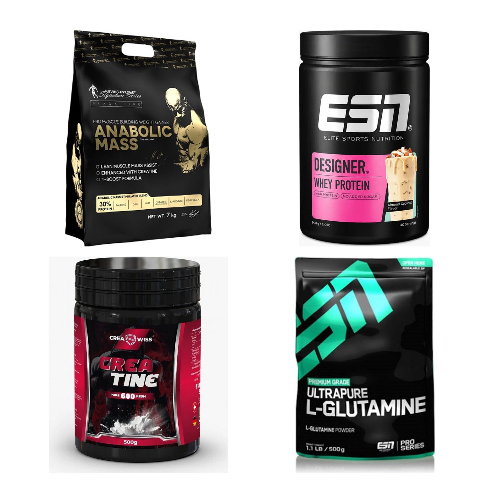 Masseaufbau für Fortgeschrittene: Kevin Levrone Anabolic + 3 weitere – alle enthaltenen Artikel