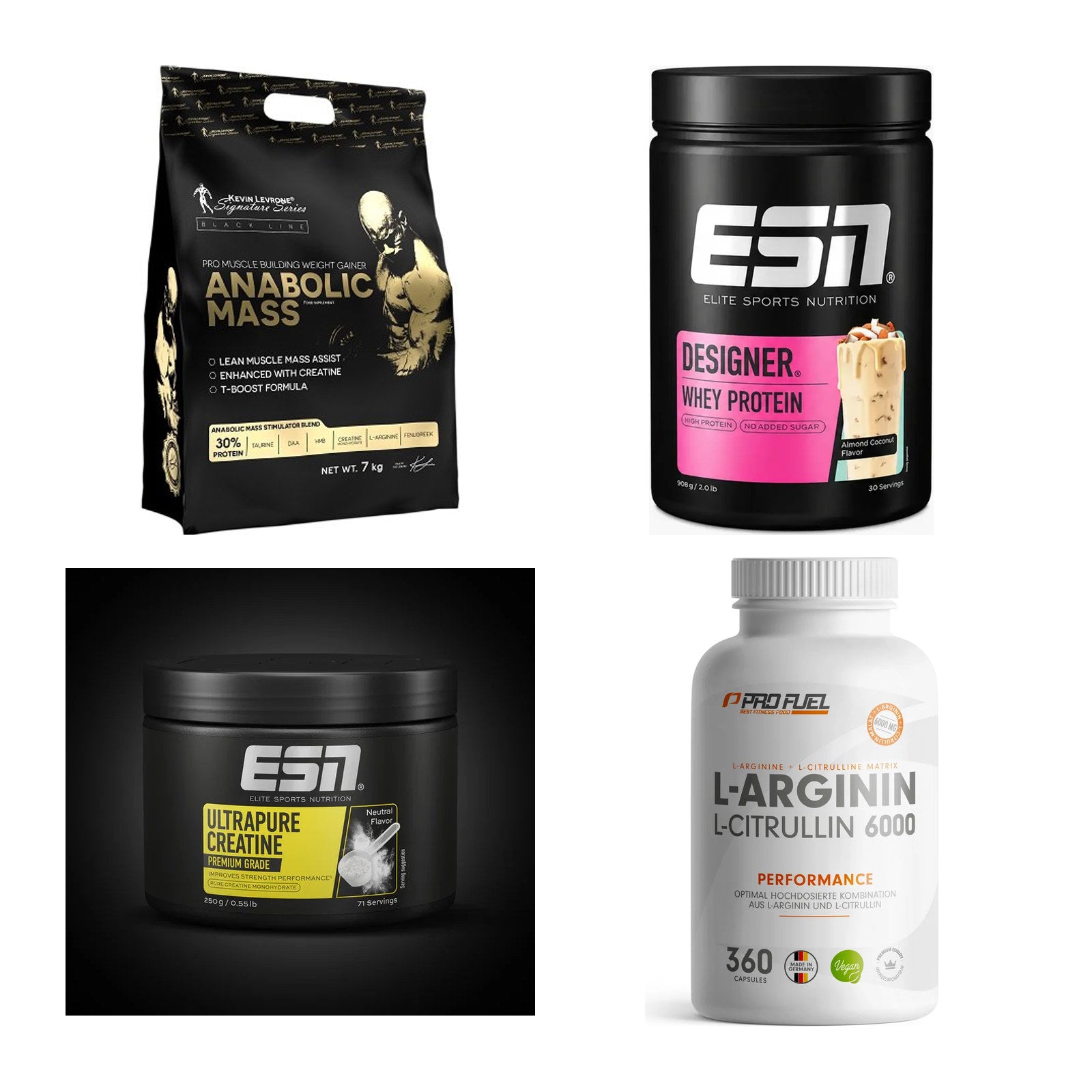 Masseaufbau für Fortgeschrittene: Kevin Levrone Anabolic + 3 weitere – alle enthaltenen Artikel