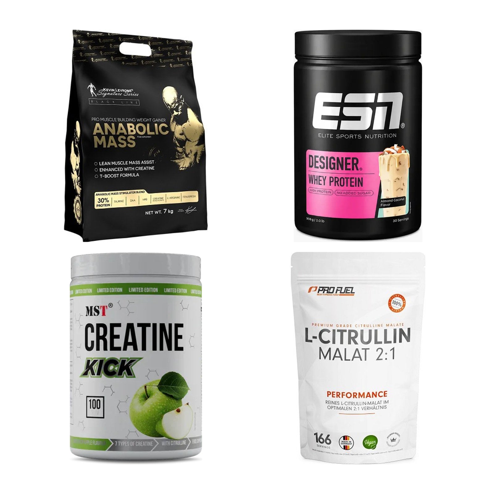 Masseaufbau für Fortgeschrittene: Kevin Levrone Anabolic + 3 weitere – alle enthaltenen Artikel