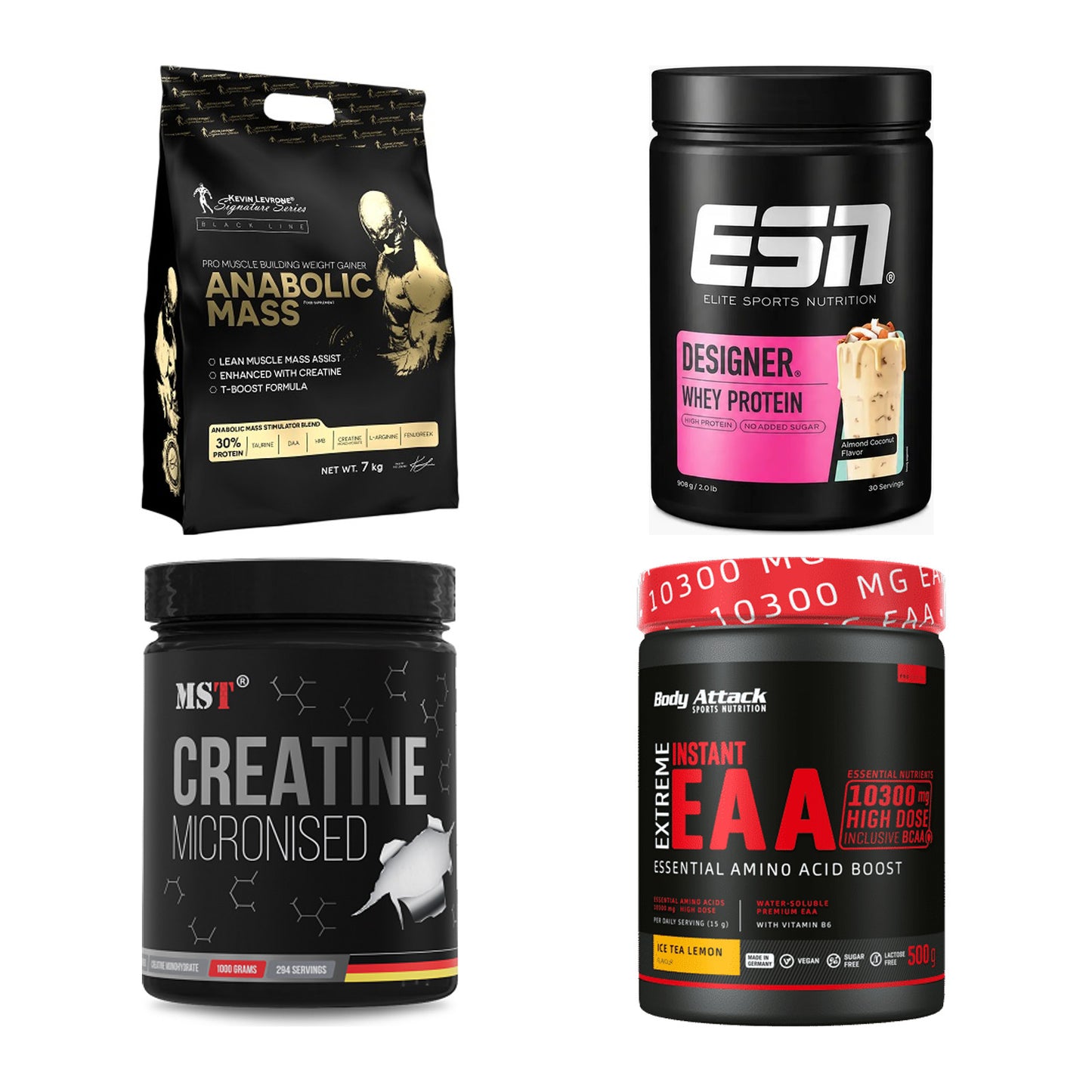 Masseaufbau für Fortgeschrittene: Kevin Levrone Anabolic + 3 weitere – alle enthaltenen Artikel