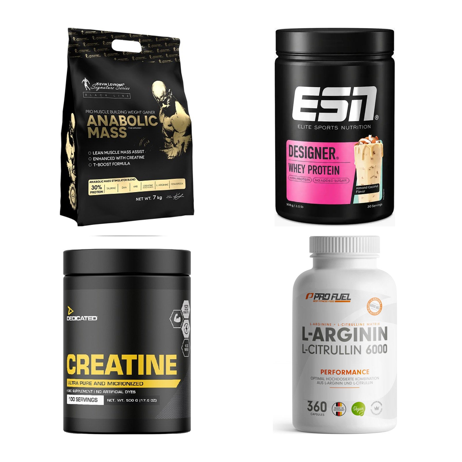 Masseaufbau für Fortgeschrittene: Kevin Levrone Anabolic + 3 weitere – alle enthaltenen Artikel