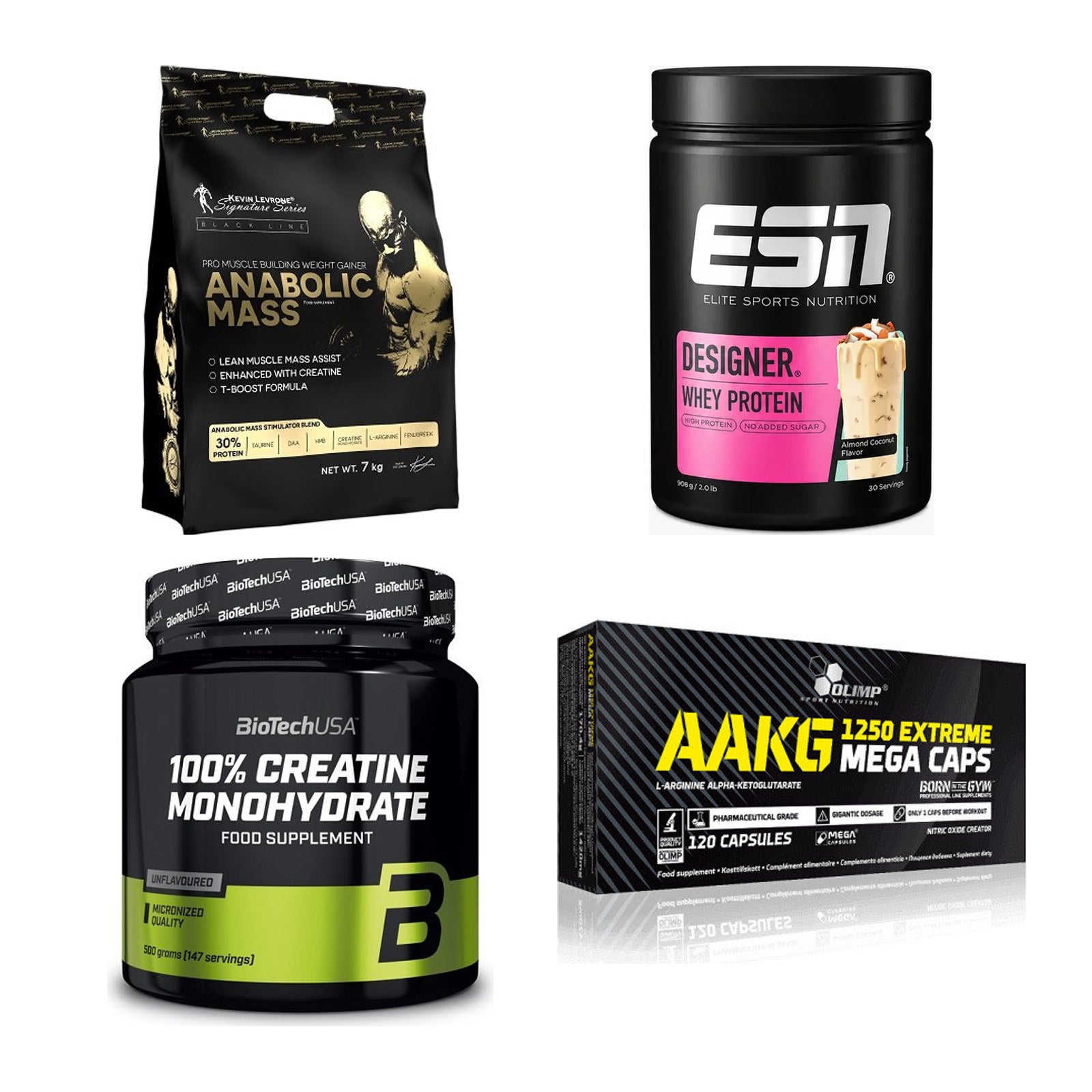 Masseaufbau für Fortgeschrittene: Kevin Levrone Anabolic + 3 weitere – alle enthaltenen Artikel