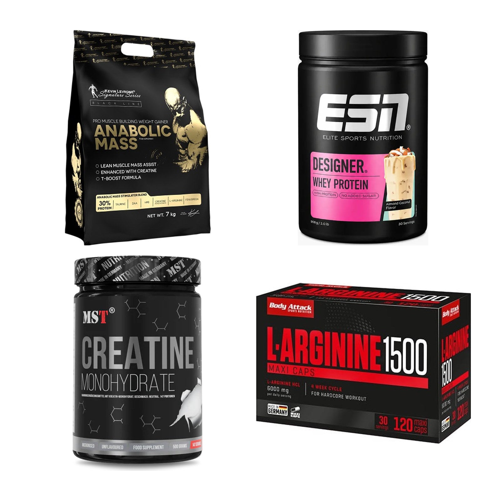 Masseaufbau für Fortgeschrittene: Kevin Levrone Anabolic + 3 weitere – alle enthaltenen Artikel