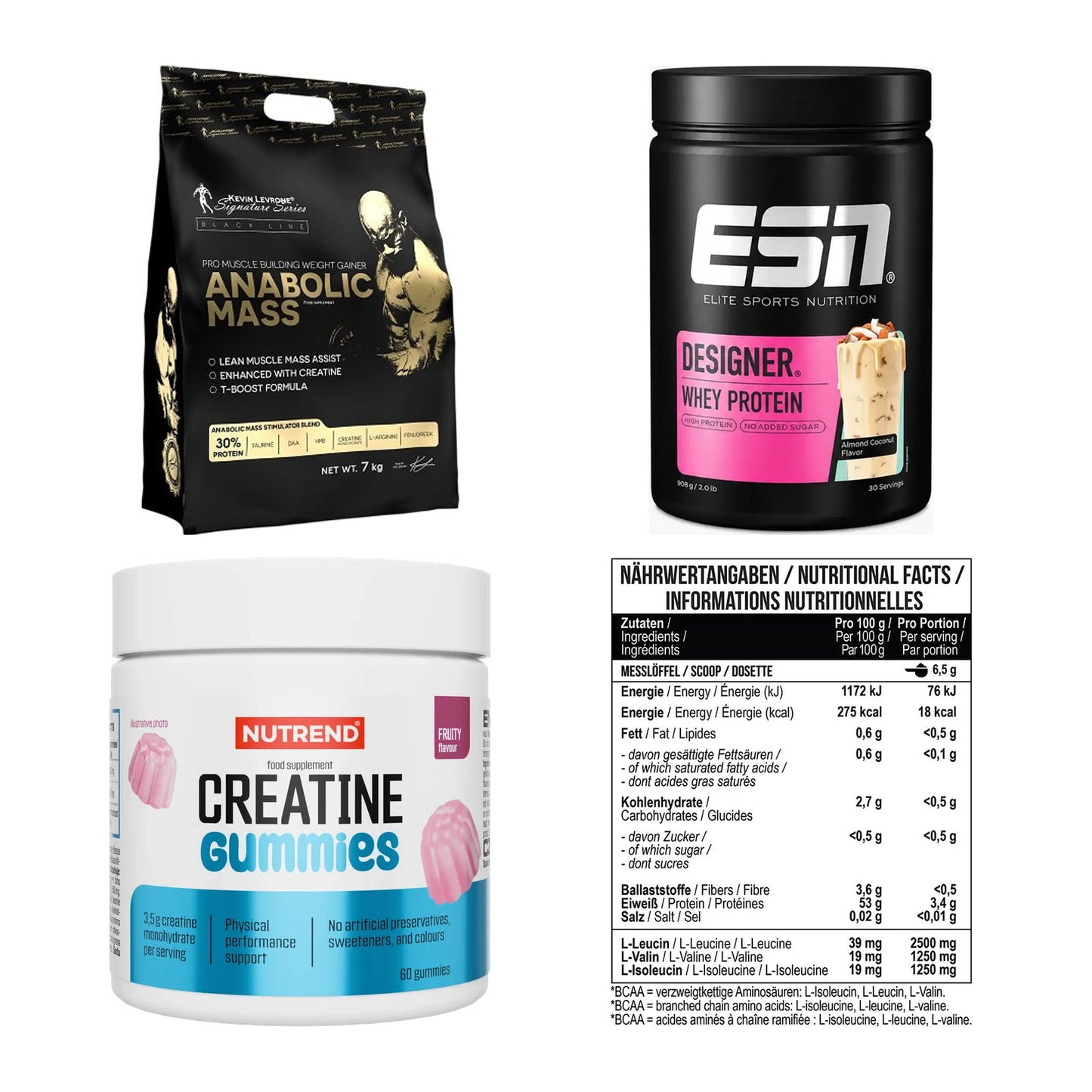 Masseaufbau für Fortgeschrittene: Kevin Levrone Anabolic + 3 weitere – alle enthaltenen Artikel