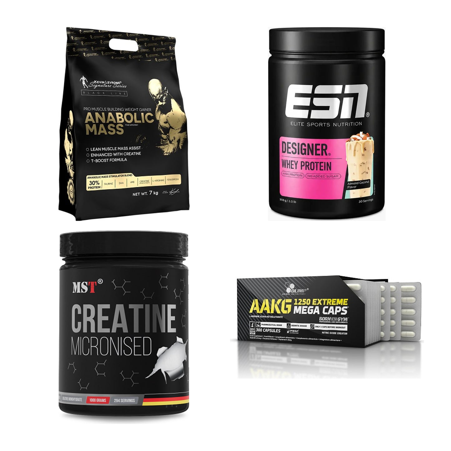 Masseaufbau für Fortgeschrittene: Kevin Levrone Anabolic + 3 weitere – alle enthaltenen Artikel