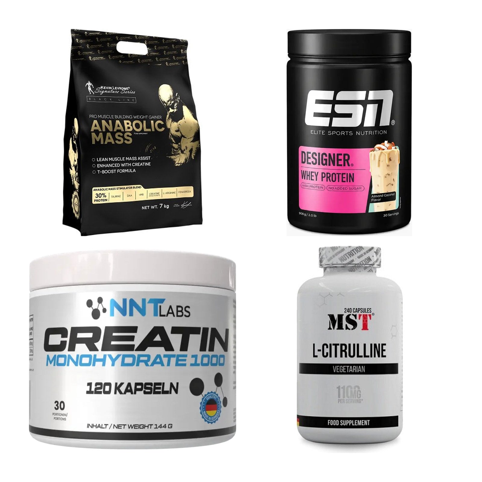 Masseaufbau für Fortgeschrittene: Kevin Levrone Anabolic + 3 weitere – alle enthaltenen Artikel