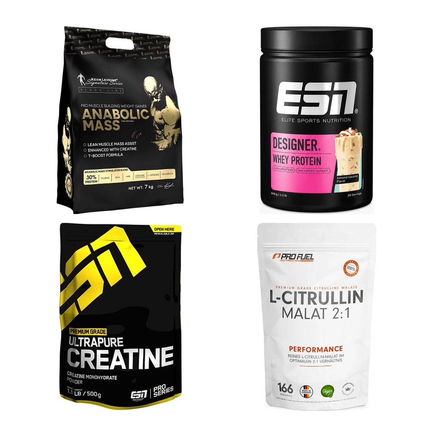 Masseaufbau für Fortgeschrittene: Kevin Levrone Anabolic + 3 weitere – alle enthaltenen Artikel