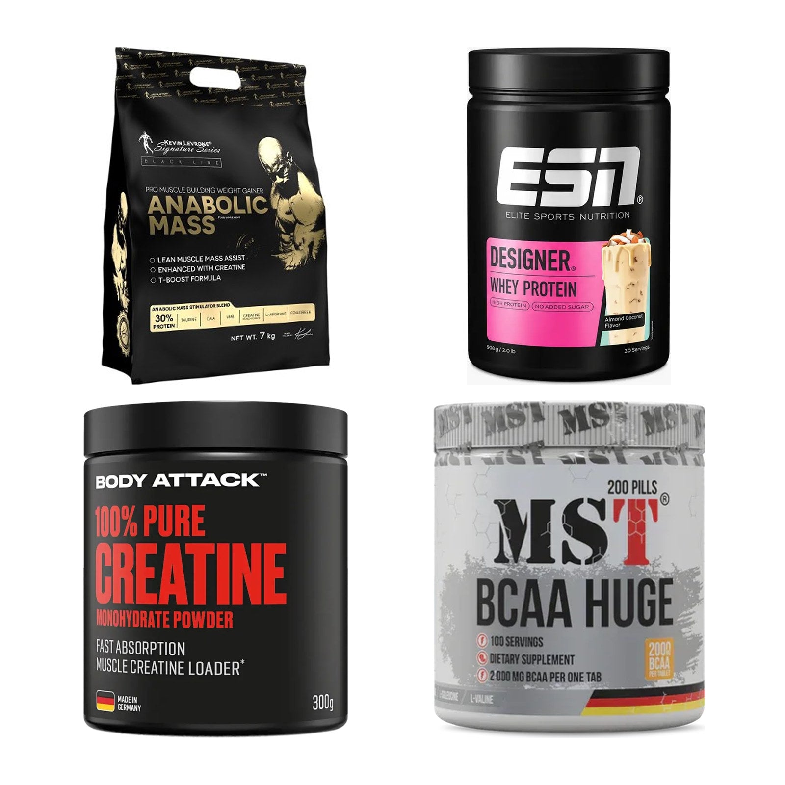 Masseaufbau für Fortgeschrittene: Kevin Levrone Anabolic + 3 weitere – alle enthaltenen Artikel