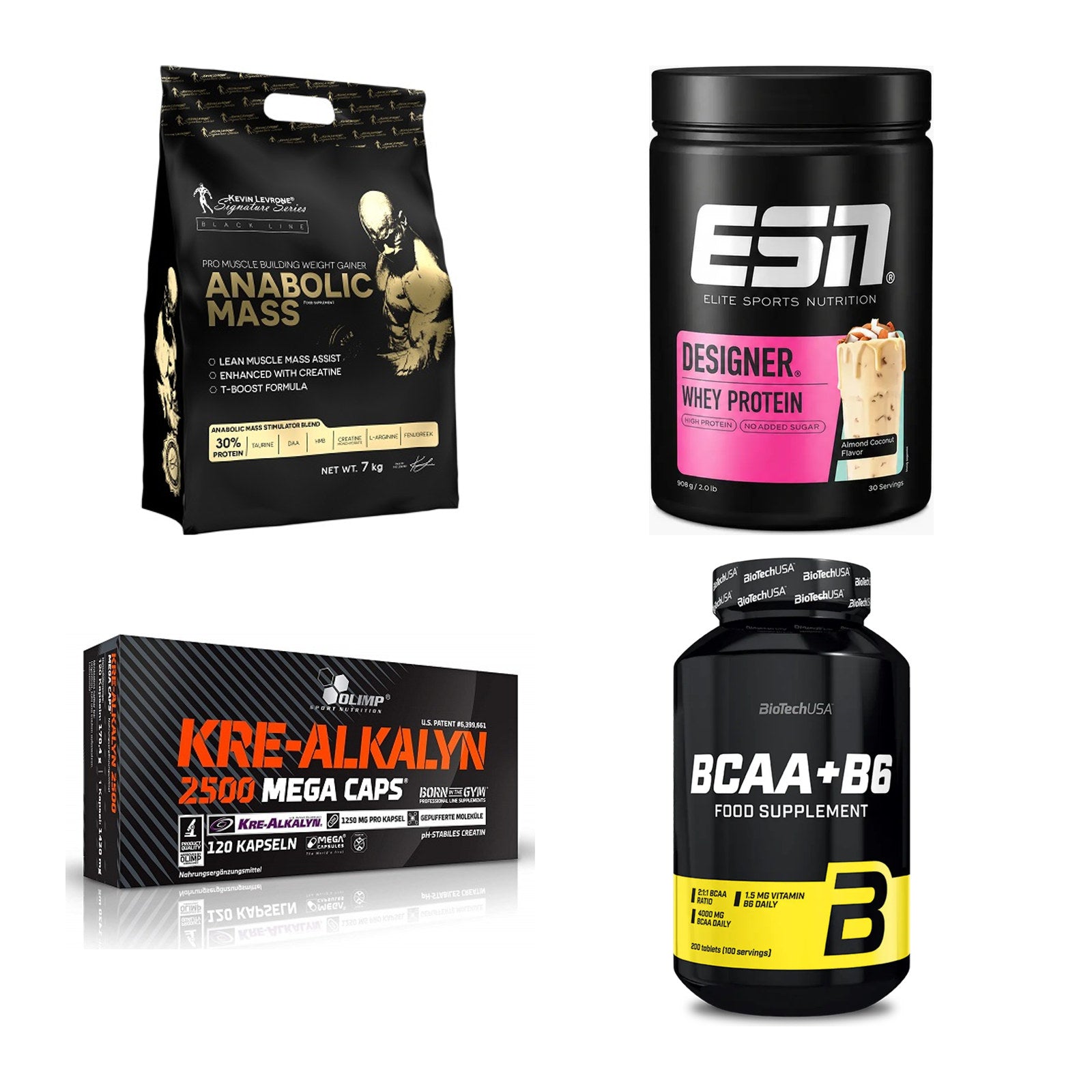 Masseaufbau für Fortgeschrittene: Kevin Levrone Anabolic + 3 weitere – alle enthaltenen Artikel