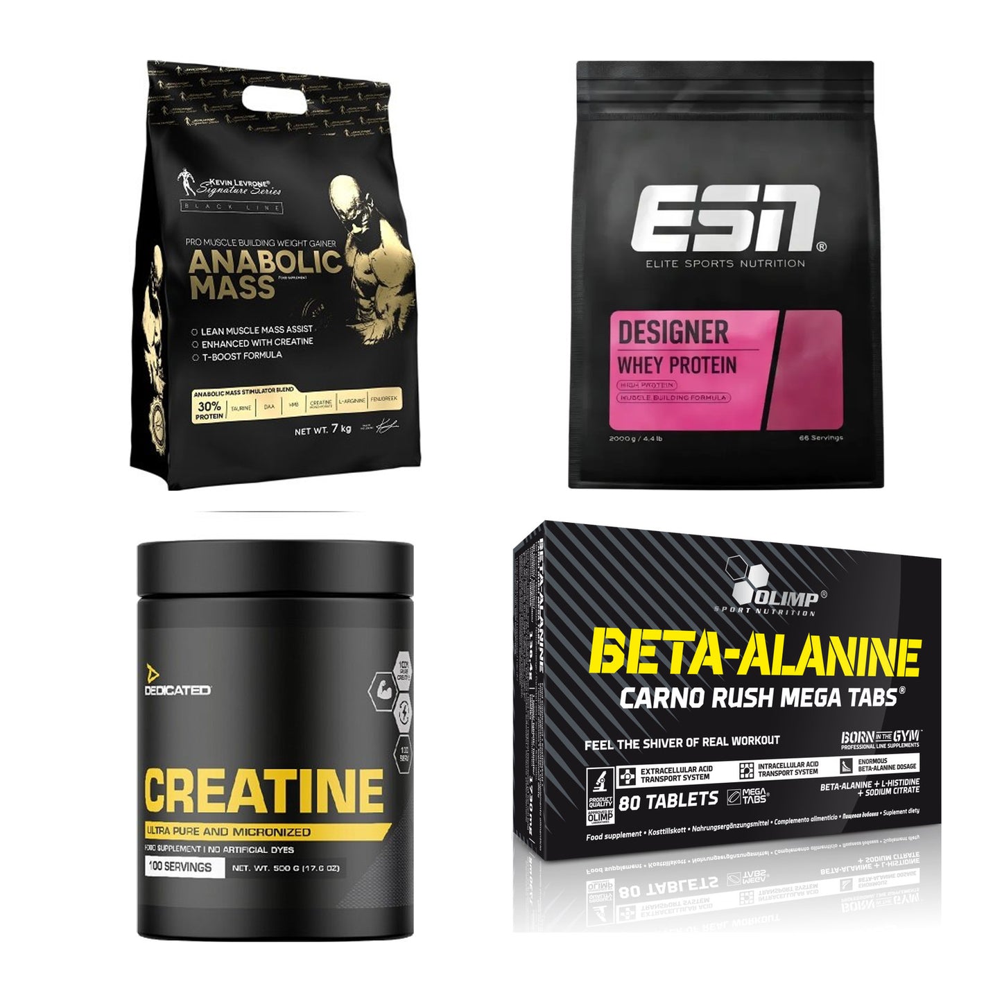 Masseaufbau für Fortgeschrittene: Kevin Levrone Anabolic + 3 weitere – alle enthaltenen Artikel