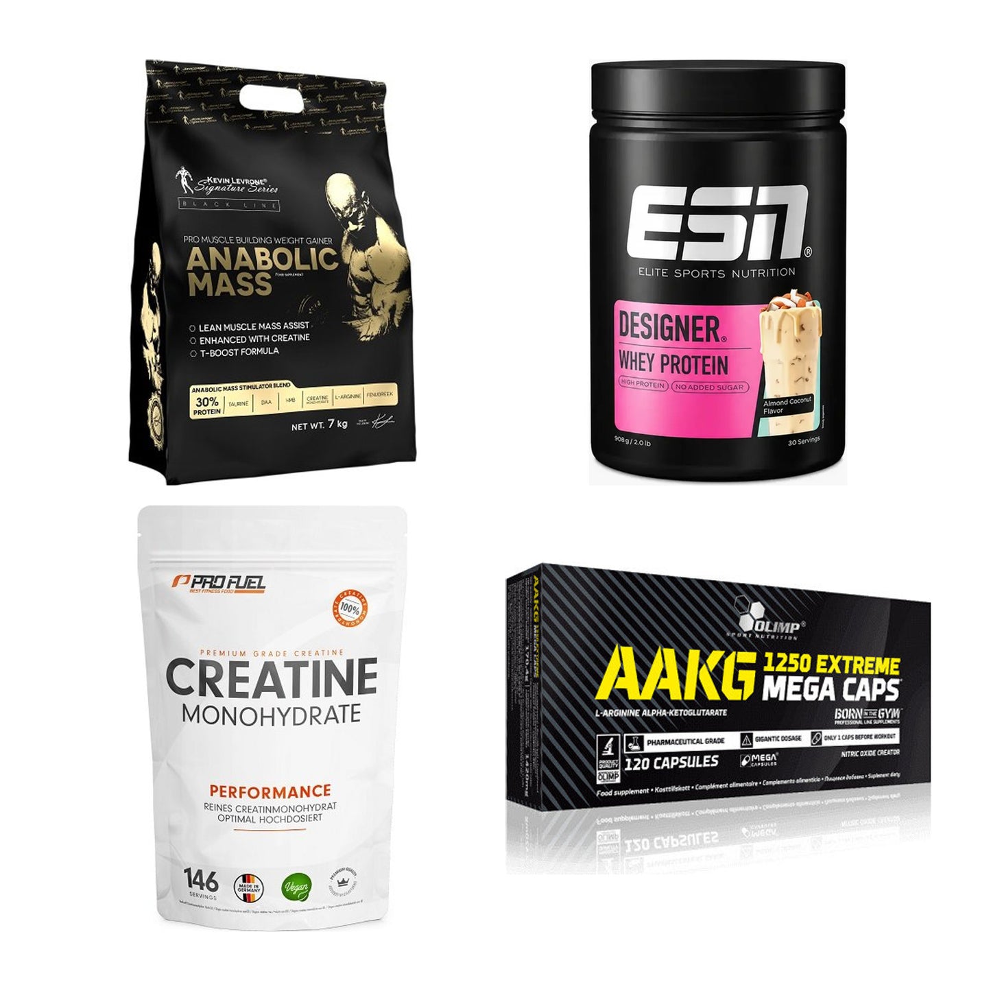 Masseaufbau für Fortgeschrittene: Kevin Levrone Anabolic + 3 weitere – alle enthaltenen Artikel