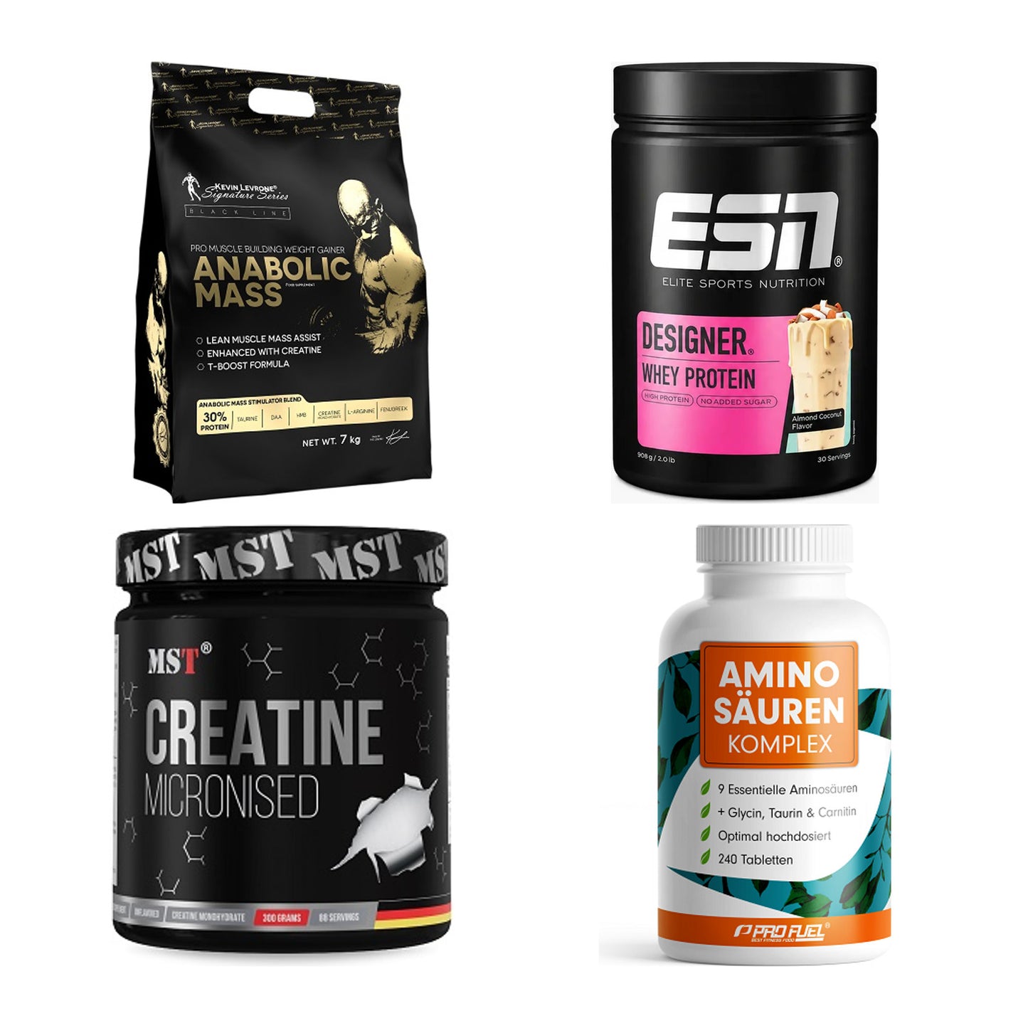 Masseaufbau für Fortgeschrittene: Kevin Levrone Anabolic + 3 weitere – alle enthaltenen Artikel