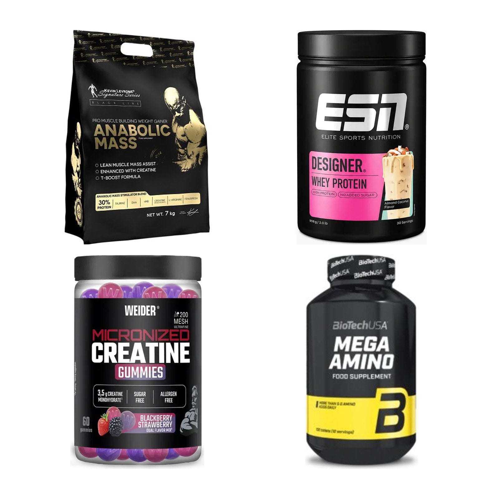 Masseaufbau für Fortgeschrittene: Kevin Levrone Anabolic + 3 weitere – alle enthaltenen Artikel