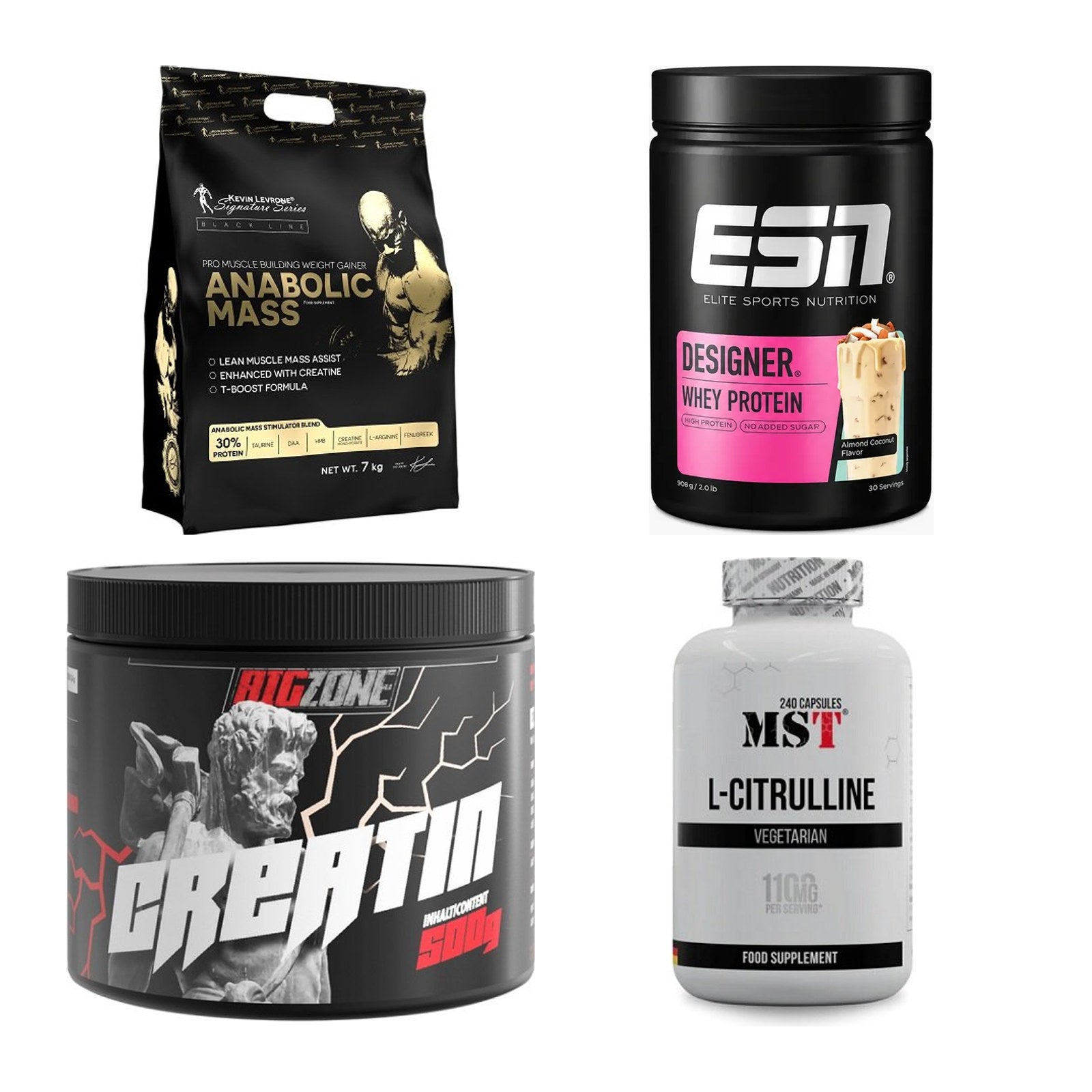 Masseaufbau für Fortgeschrittene: Kevin Levrone Anabolic + 3 weitere – alle enthaltenen Artikel