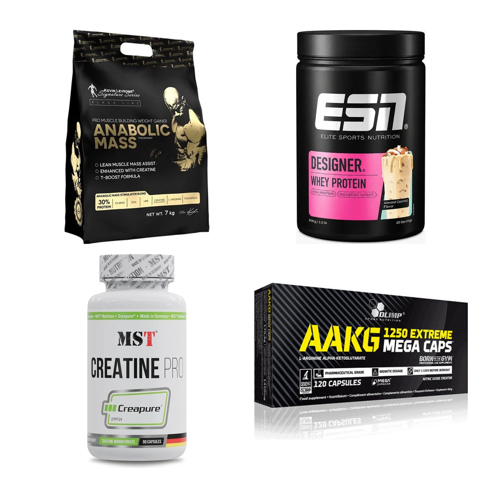 Masseaufbau für Fortgeschrittene: Kevin Levrone Anabolic + 3 weitere – alle enthaltenen Artikel