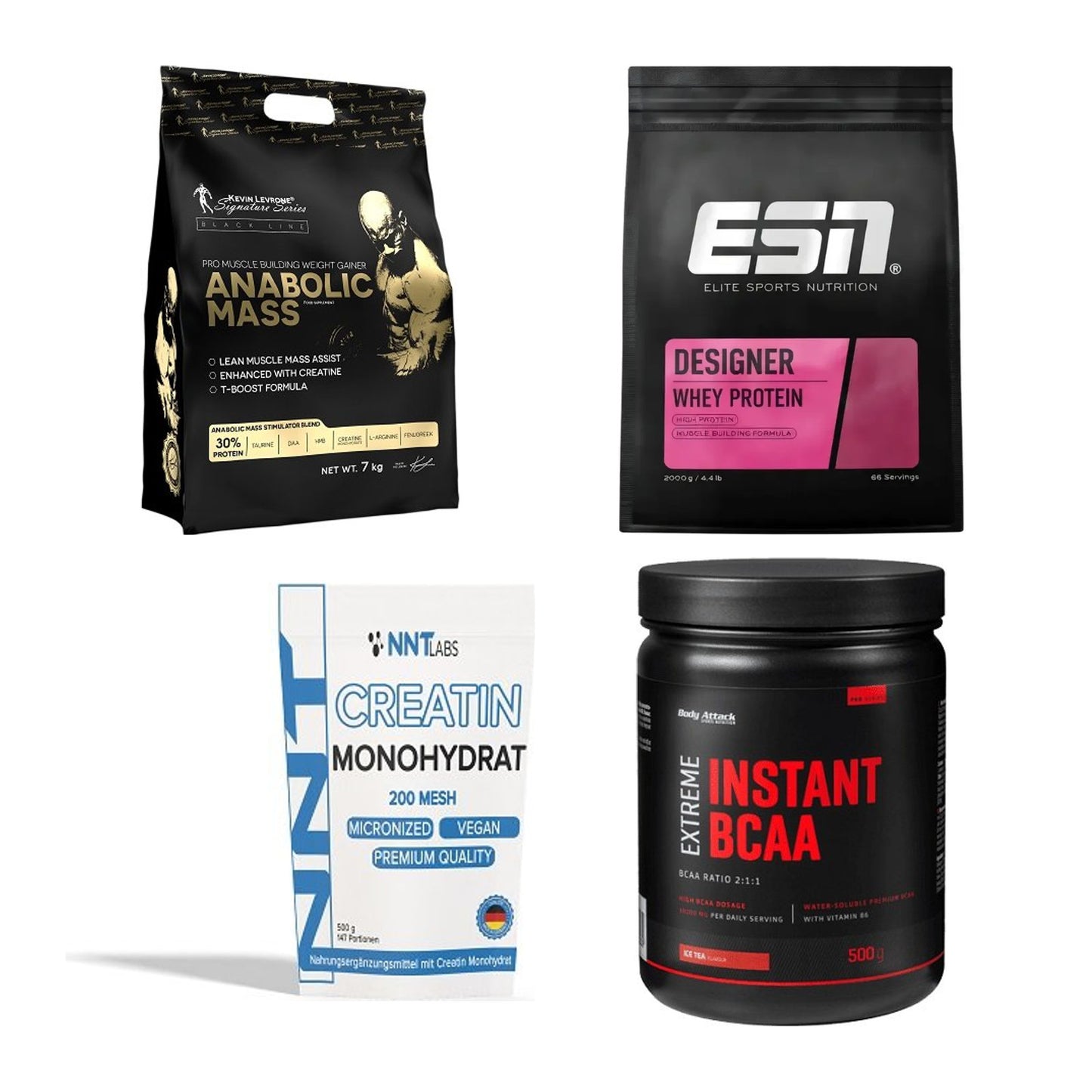 Masseaufbau für Fortgeschrittene: Kevin Levrone Anabolic + 3 weitere – alle enthaltenen Artikel