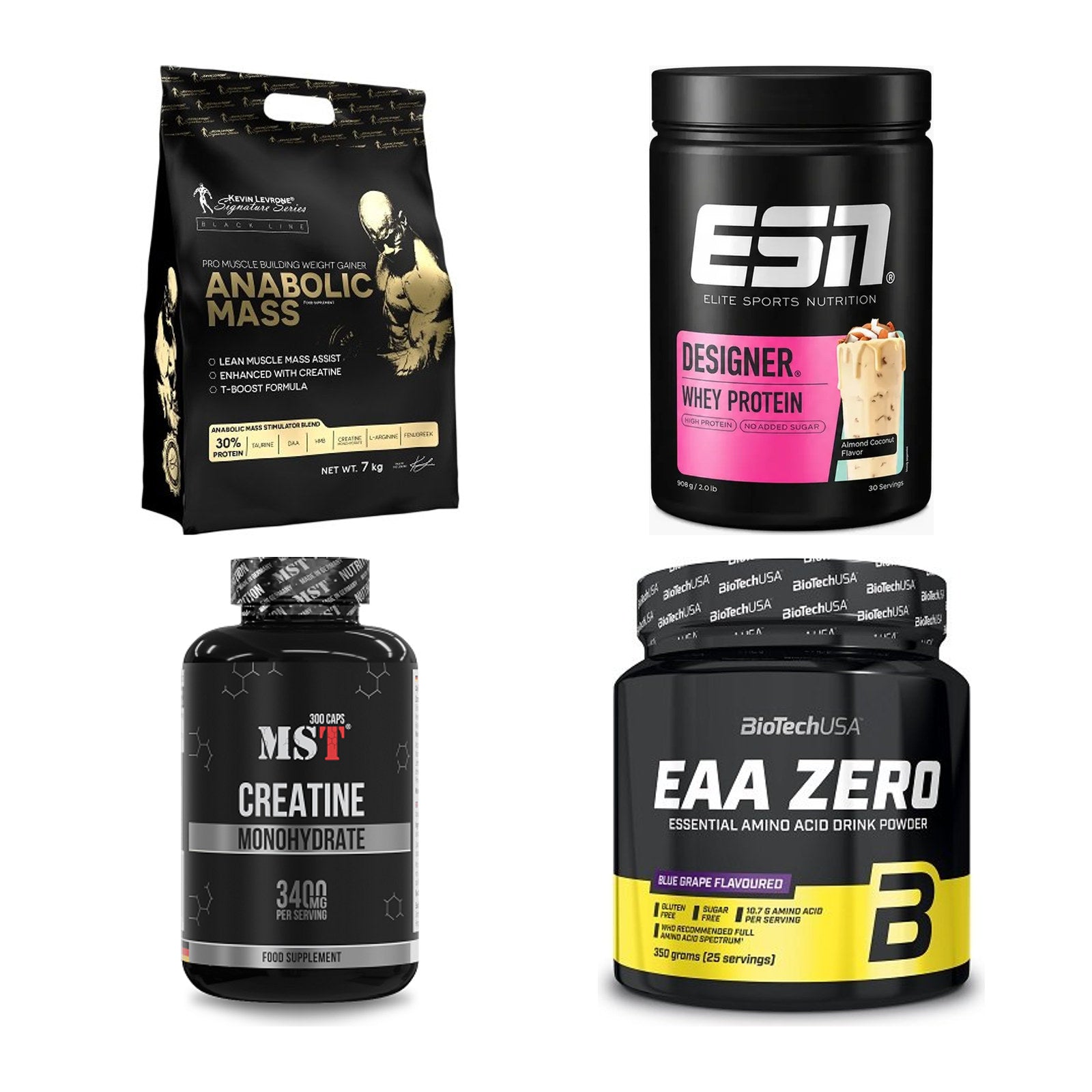 Masseaufbau für Fortgeschrittene: Kevin Levrone Anabolic + 3 weitere – alle enthaltenen Artikel