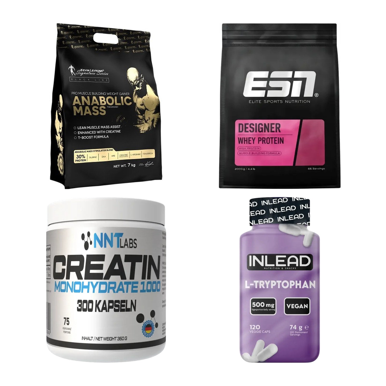 Masseaufbau für Fortgeschrittene: Kevin Levrone Anabolic + 3 weitere – alle enthaltenen Artikel