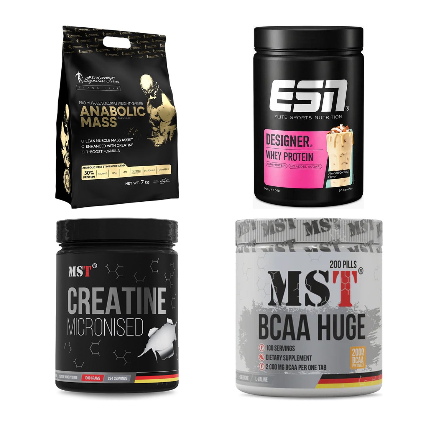 Masseaufbau für Fortgeschrittene: Kevin Levrone Anabolic + 3 weitere – alle enthaltenen Artikel