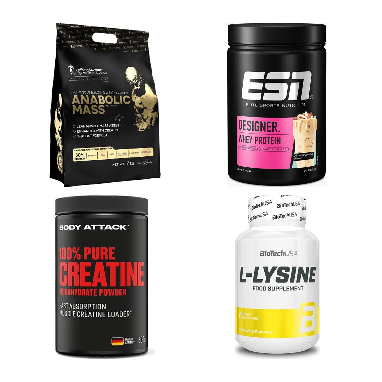 Masseaufbau für Fortgeschrittene: Kevin Levrone Anabolic + 3 weitere – alle enthaltenen Artikel