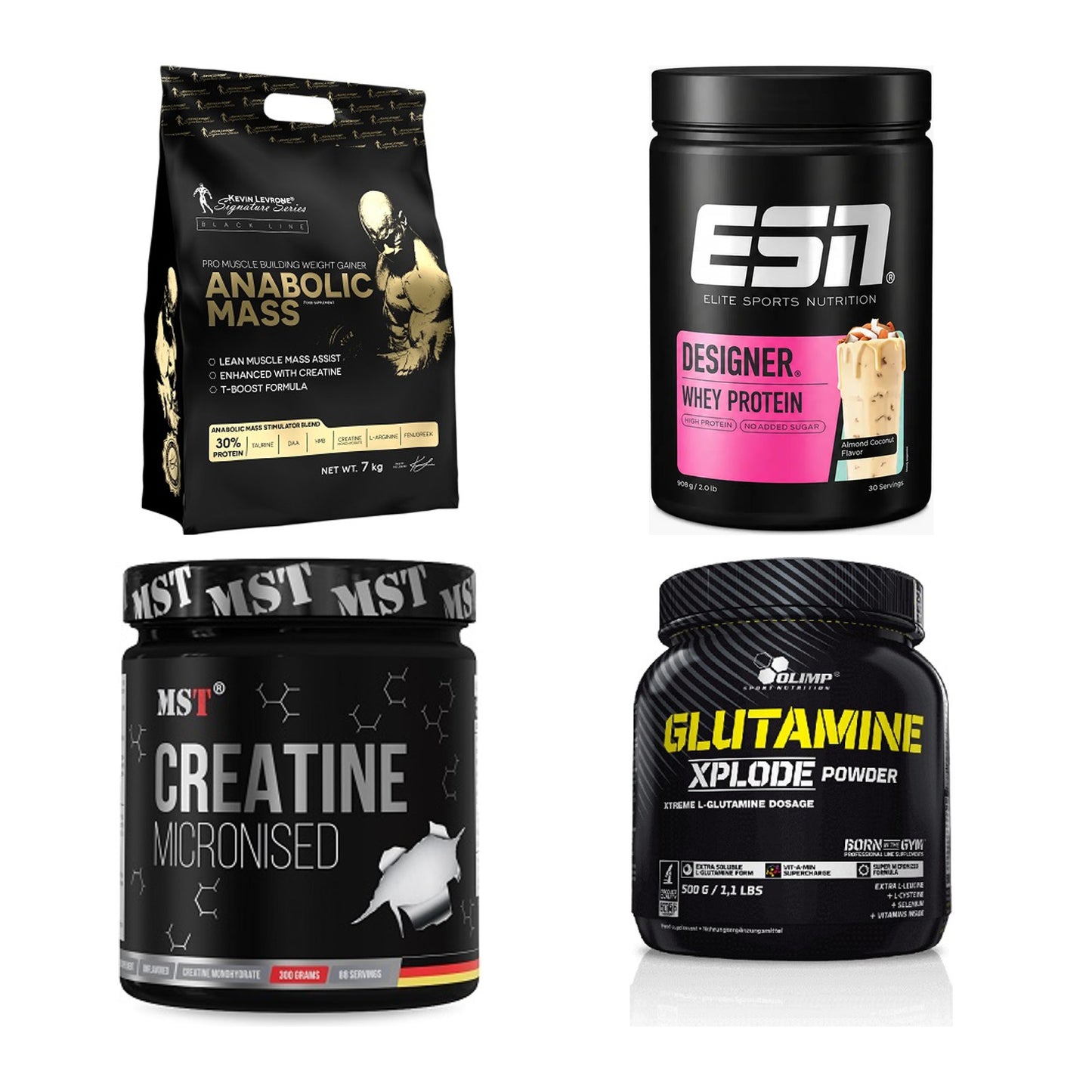 Masseaufbau für Fortgeschrittene: Kevin Levrone Anabolic + 3 weitere – alle enthaltenen Artikel