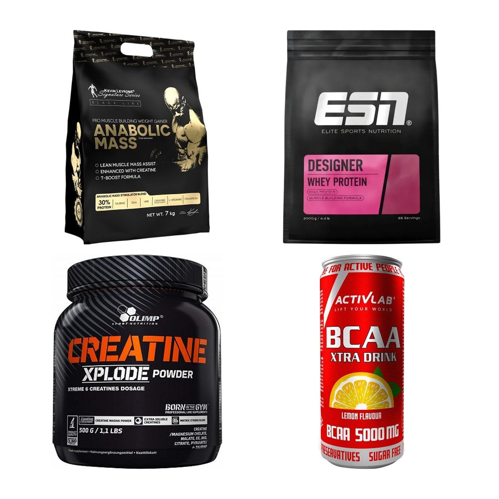 Masseaufbau für Fortgeschrittene: Kevin Levrone Anabolic + 3 weitere – alle enthaltenen Artikel