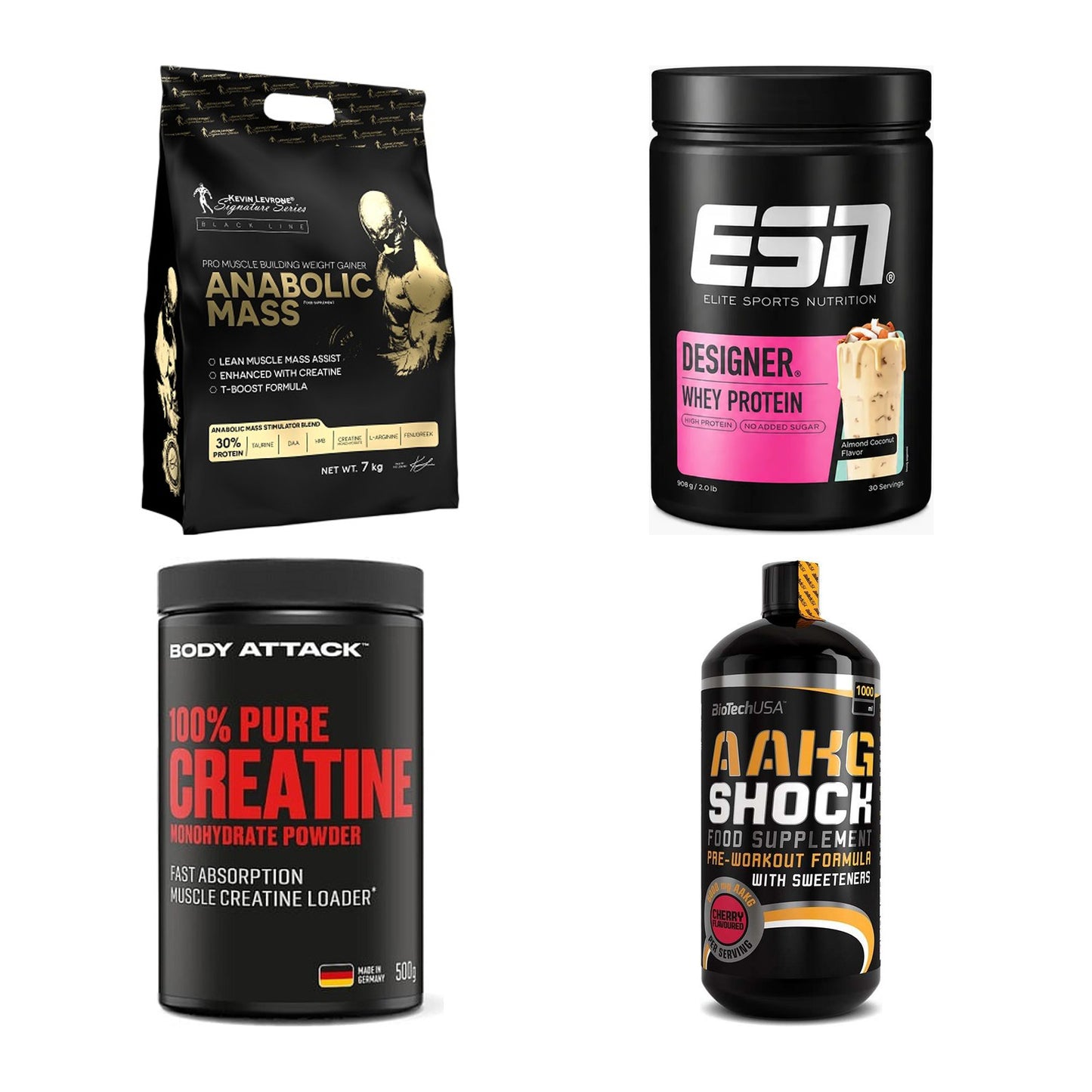 Masseaufbau für Fortgeschrittene: Kevin Levrone Anabolic + 3 weitere – alle enthaltenen Artikel