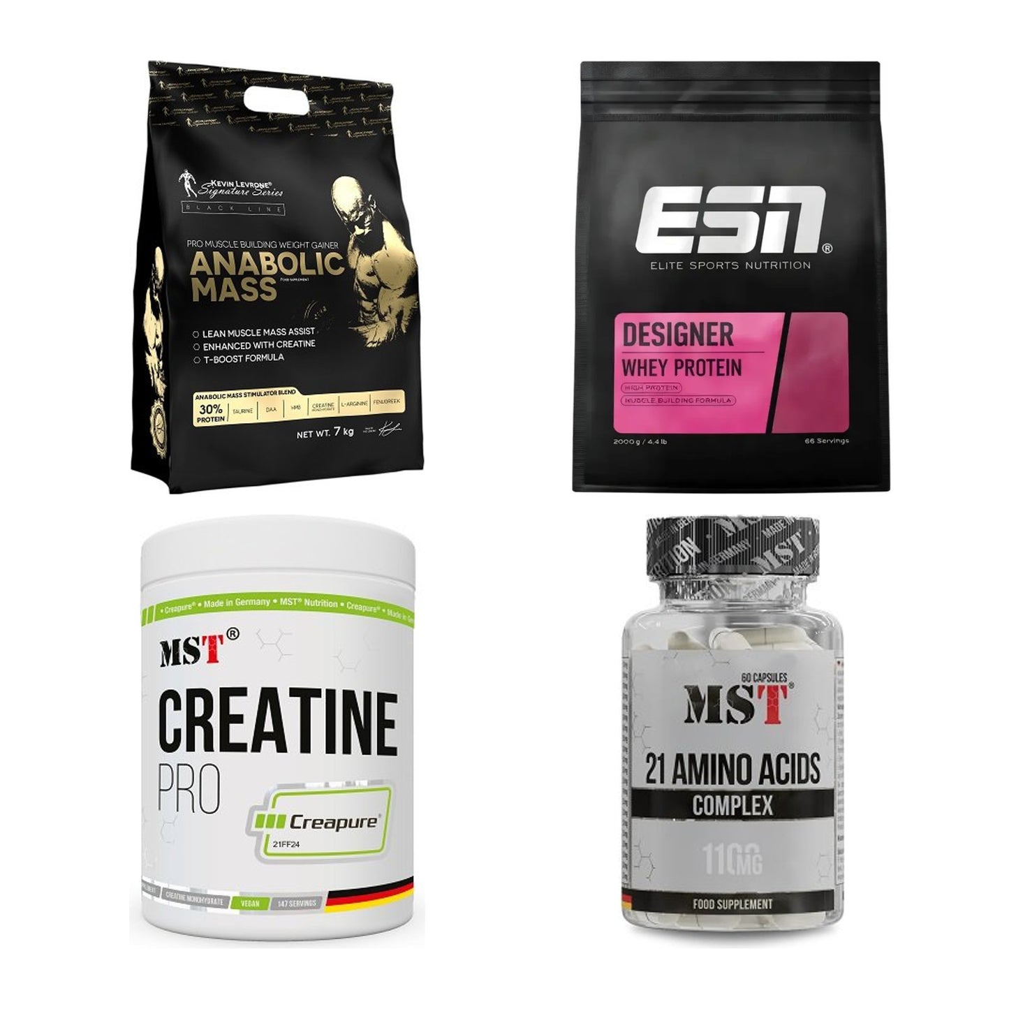 Masseaufbau für Fortgeschrittene: Kevin Levrone Anabolic + 3 weitere – alle enthaltenen Artikel