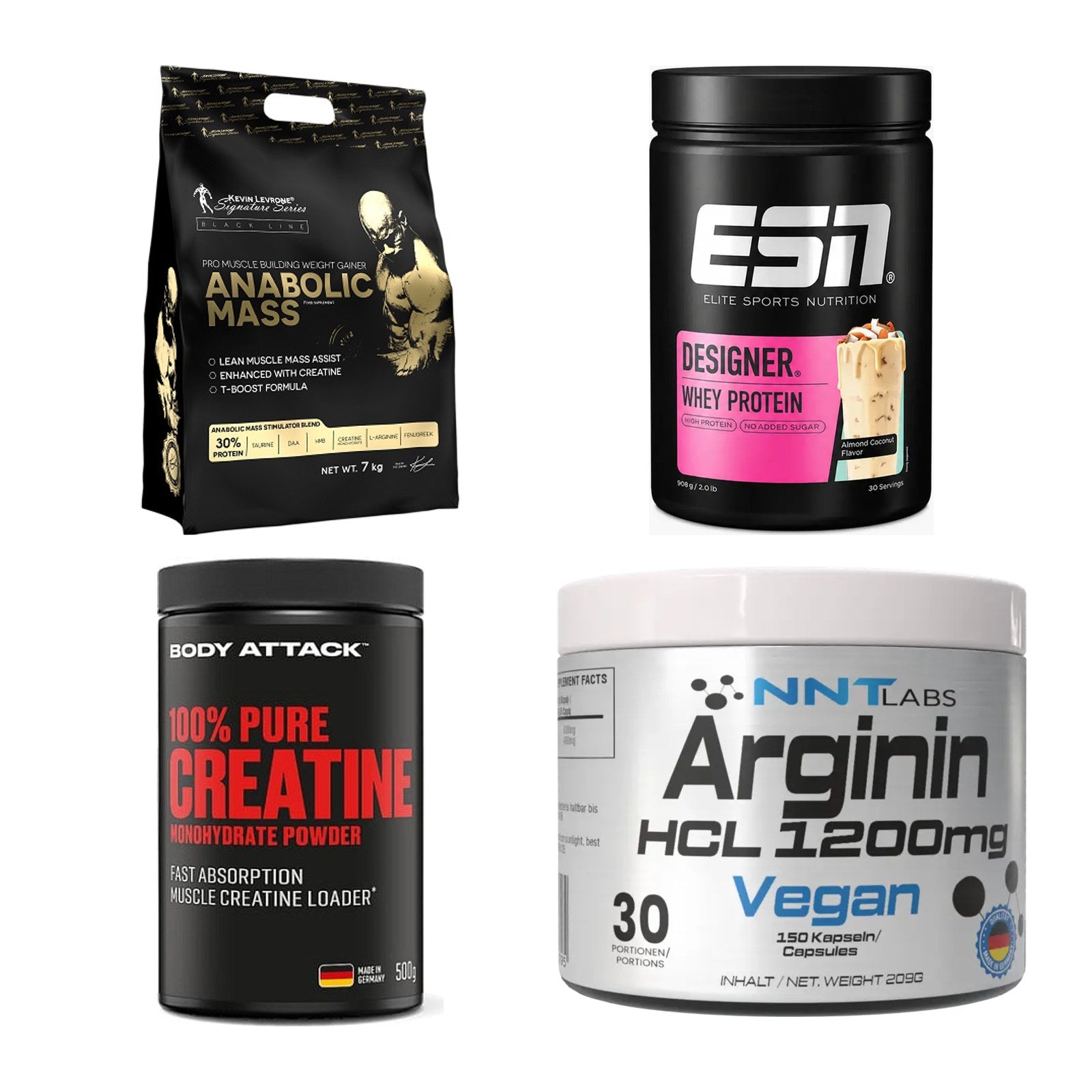 Masseaufbau für Fortgeschrittene: Kevin Levrone Anabolic + 3 weitere – alle enthaltenen Artikel