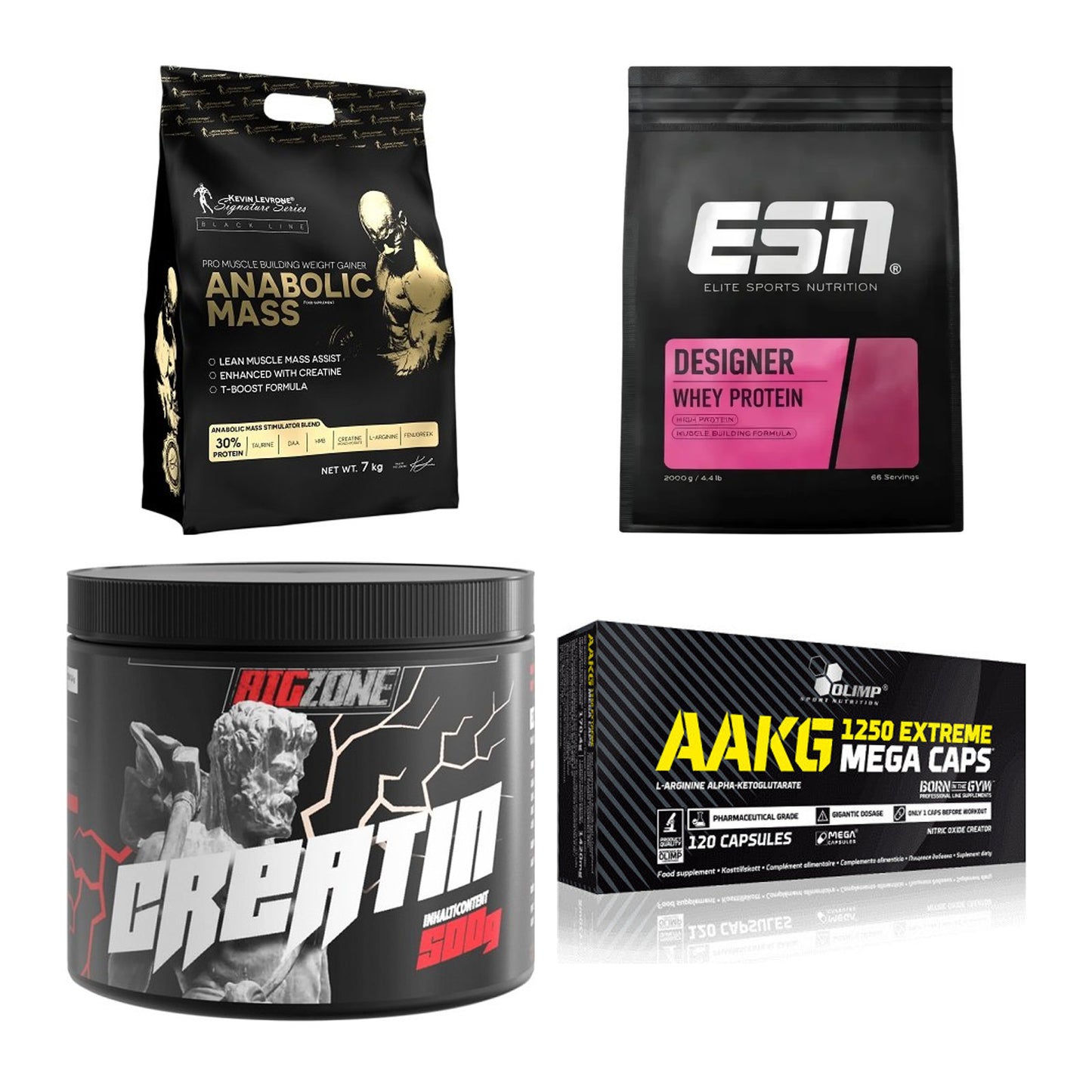 Masseaufbau für Fortgeschrittene: Kevin Levrone Anabolic + 3 weitere – alle enthaltenen Artikel
