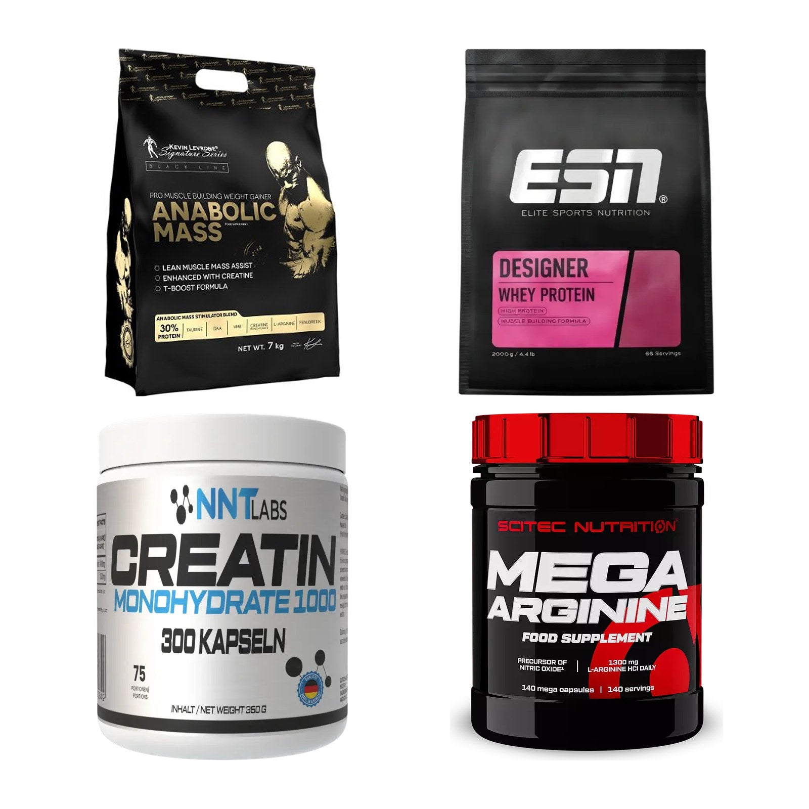 Masseaufbau für Fortgeschrittene: Kevin Levrone Anabolic + 3 weitere – alle enthaltenen Artikel