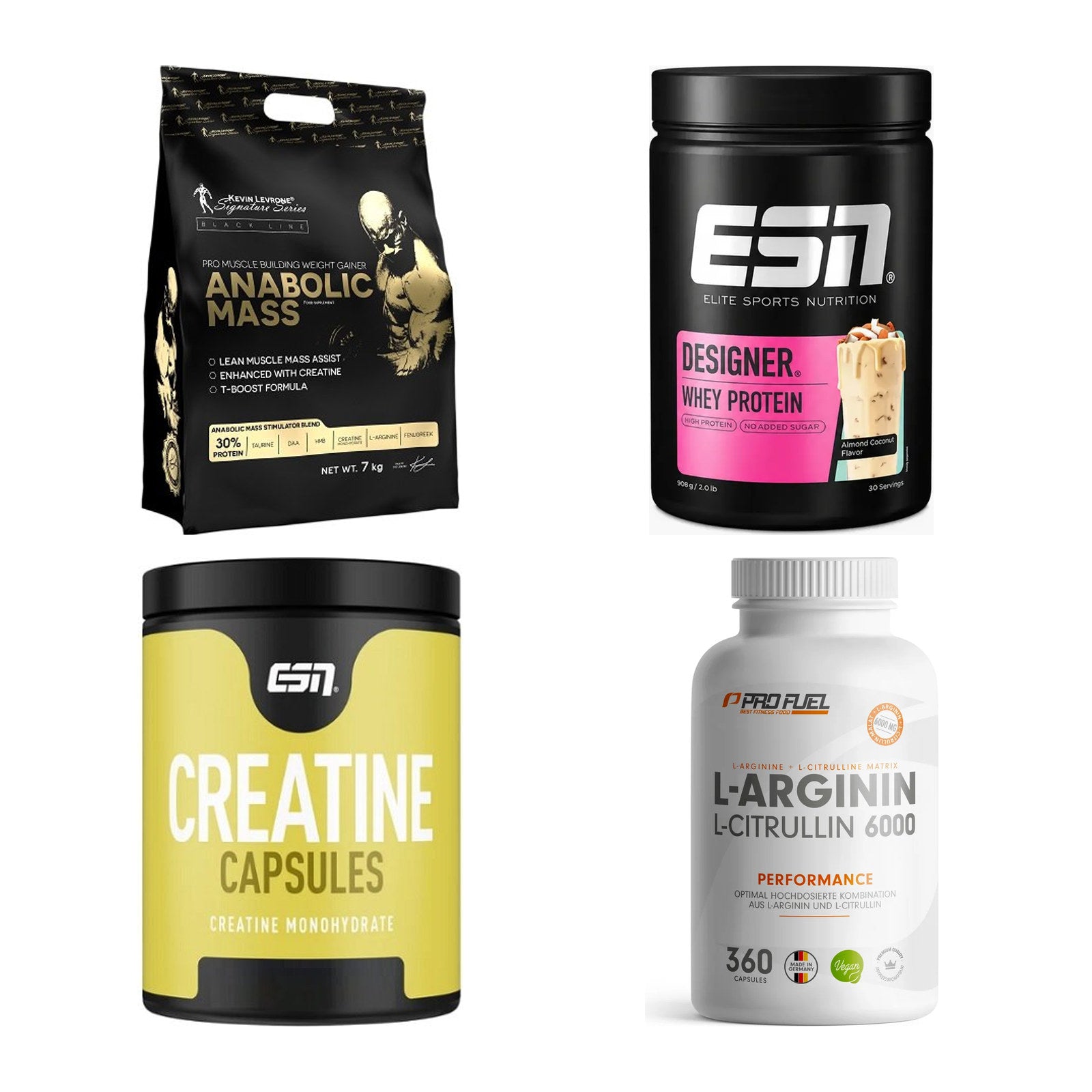 Masseaufbau für Fortgeschrittene: Kevin Levrone Anabolic + 3 weitere – alle enthaltenen Artikel