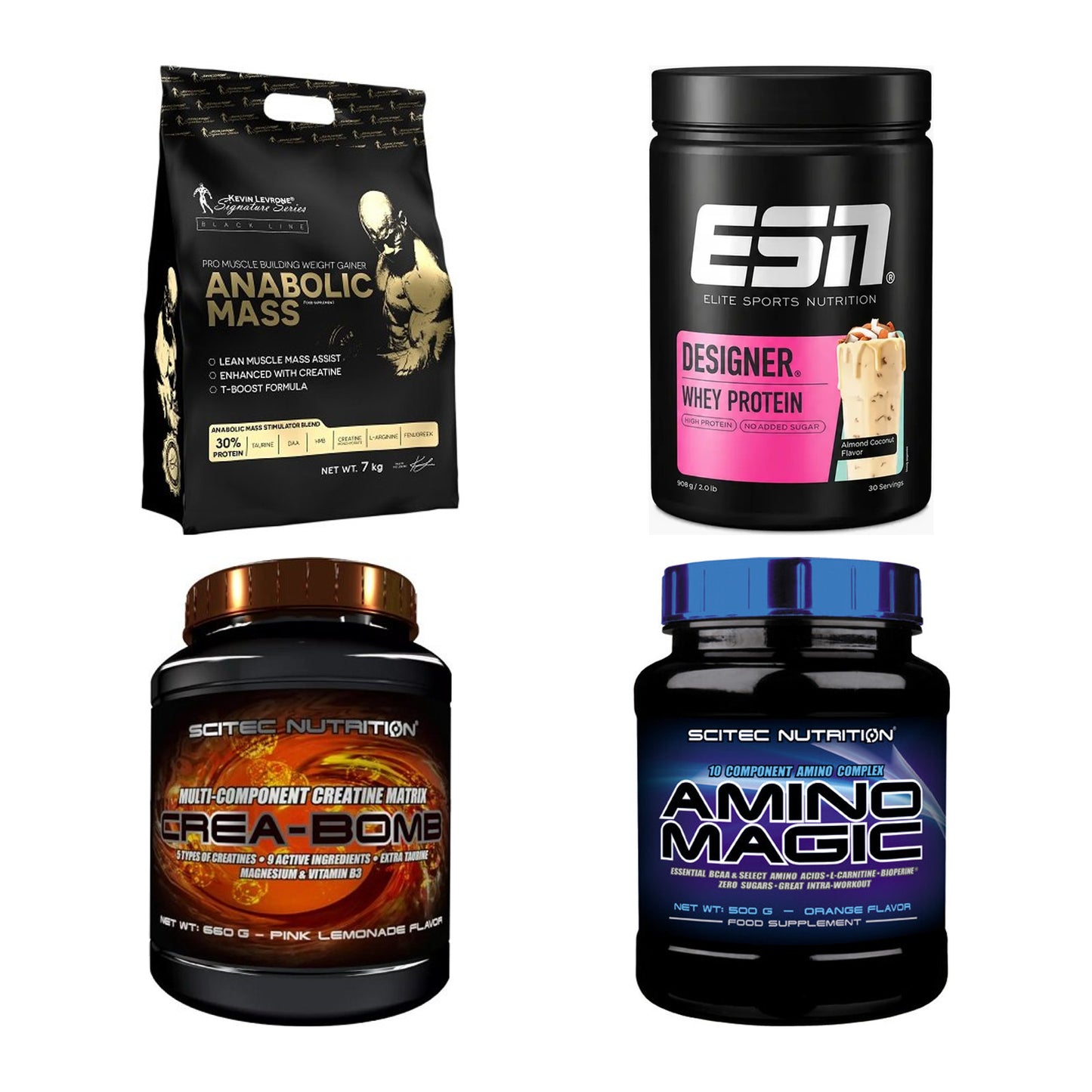 Masseaufbau für Fortgeschrittene: Kevin Levrone Anabolic + 3 weitere – alle enthaltenen Artikel