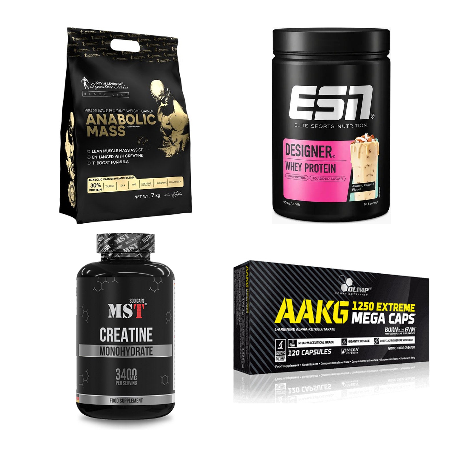Masseaufbau für Fortgeschrittene: Kevin Levrone Anabolic + 3 weitere – alle enthaltenen Artikel