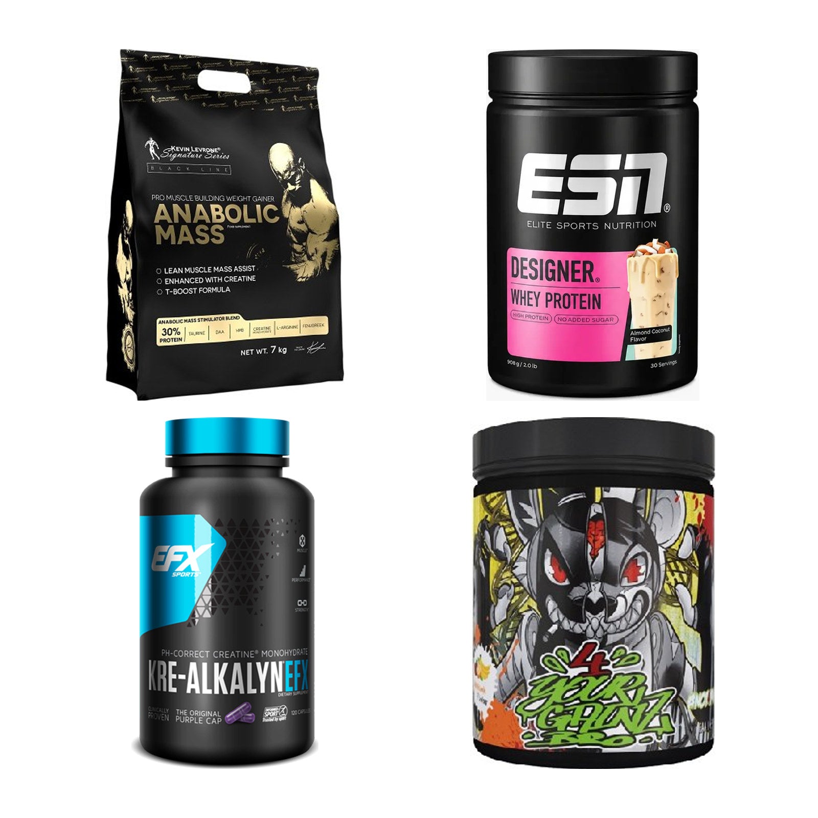 Masseaufbau für Fortgeschrittene: Kevin Levrone Anabolic + 3 weitere – alle enthaltenen Artikel