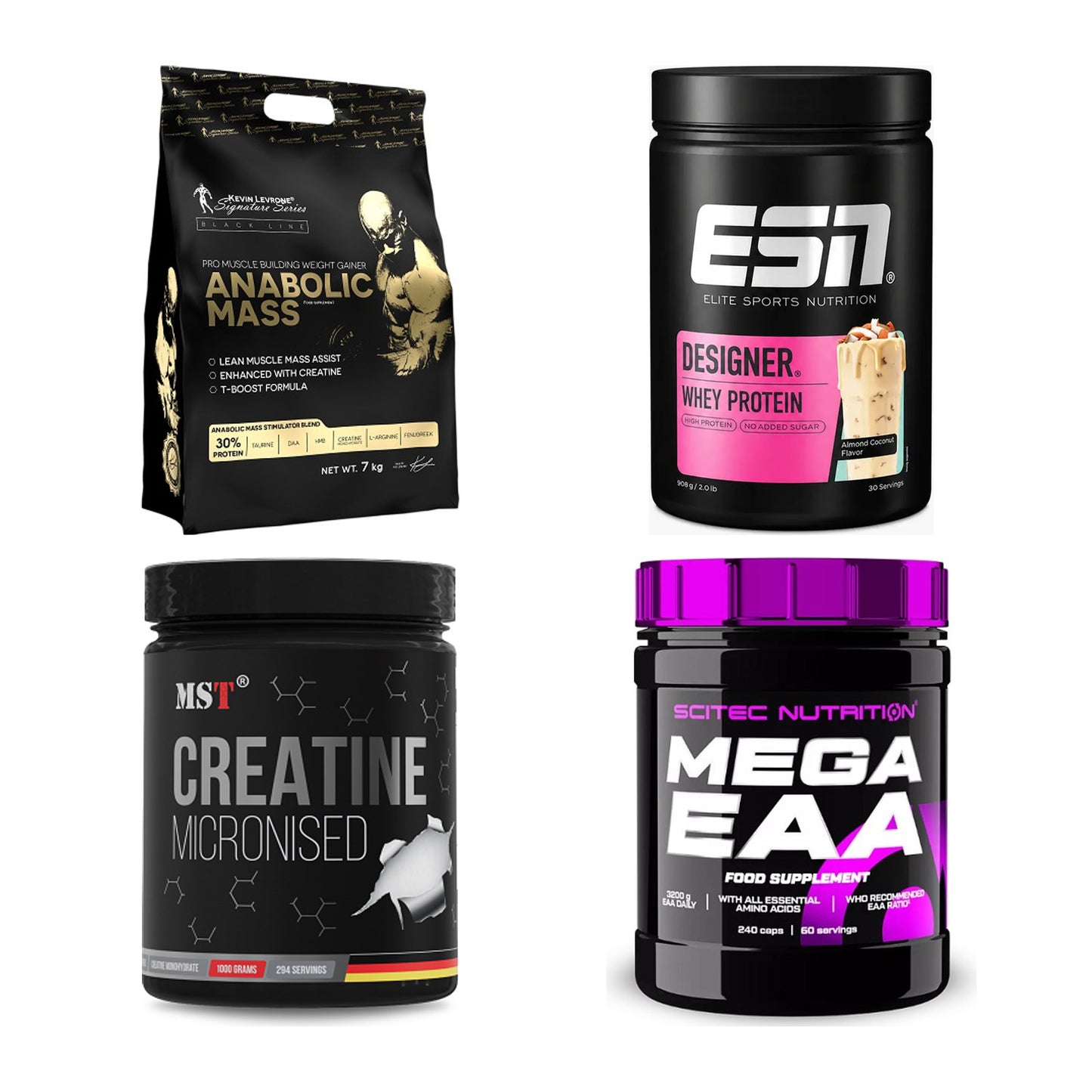 Masseaufbau für Fortgeschrittene: Kevin Levrone Anabolic + 3 weitere – alle enthaltenen Artikel