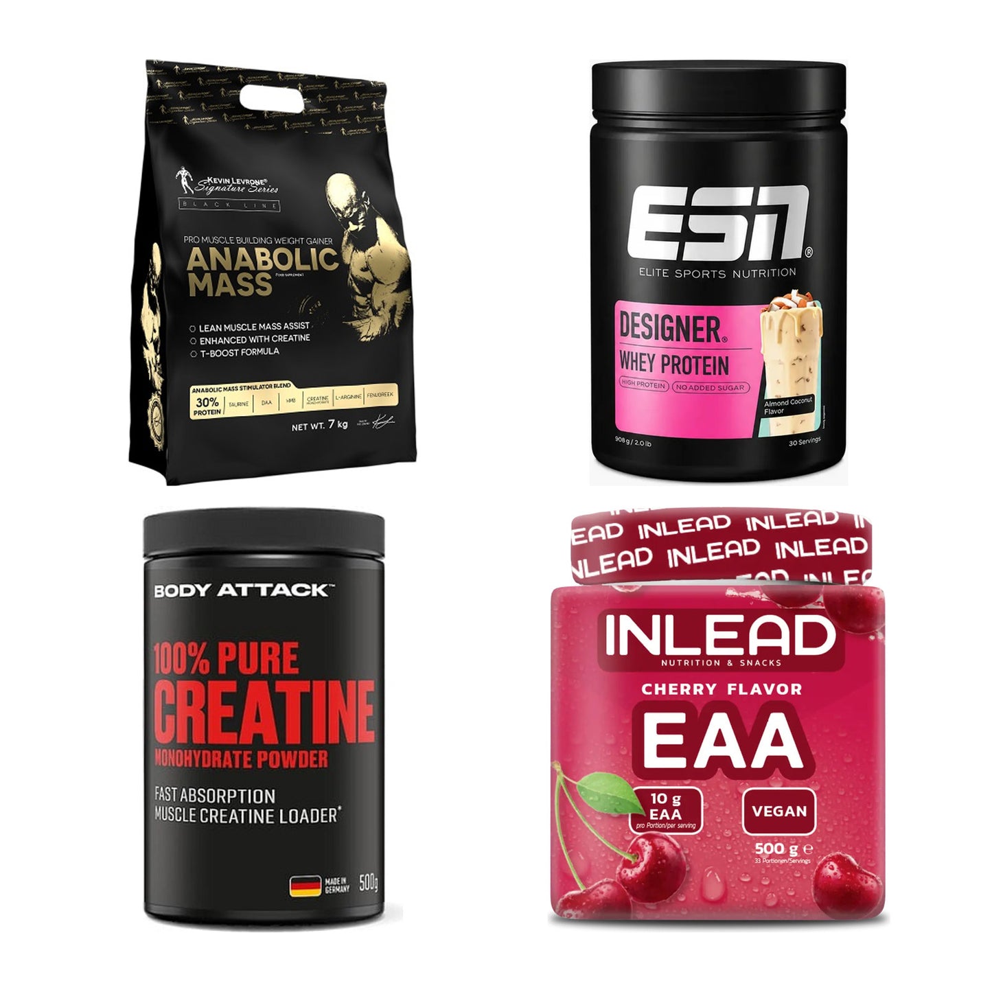 Masseaufbau für Fortgeschrittene: Kevin Levrone Anabolic + 3 weitere – alle enthaltenen Artikel